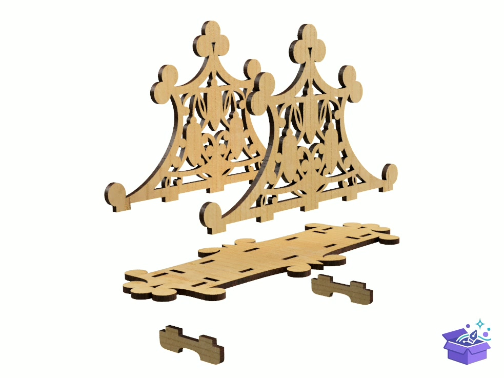 Lazer Kesim Napkin Tutucu With Desen - Lazer Kesim ve Çizim Dosyası (SVG, DXF, EPS, PNG) - detaylı önizleme 3