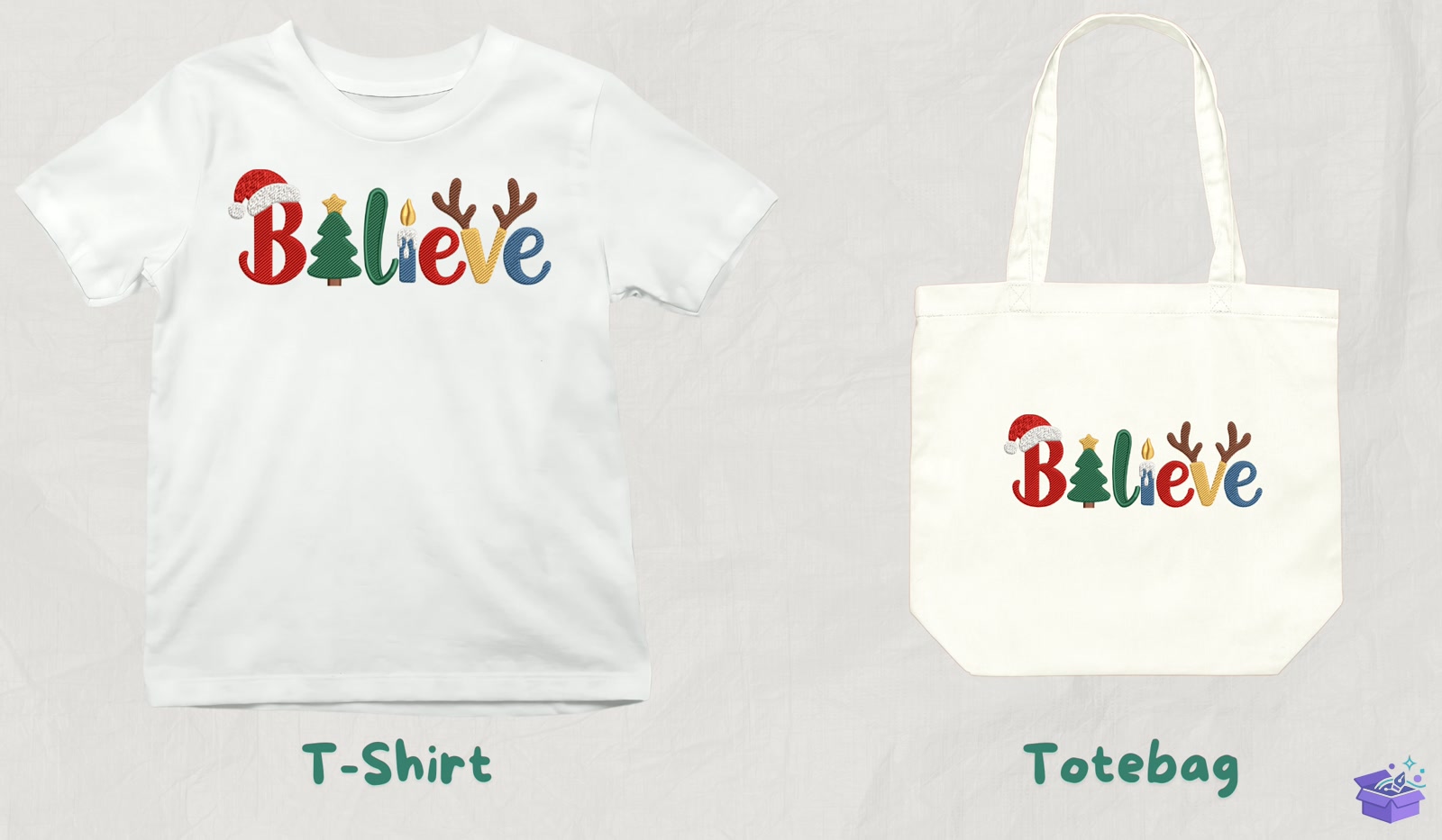 Believe Yılbaşı Alphabet - Makine Nakış Deseni (SVG, DXF, EPS, PNG) - detaylı önizleme 3