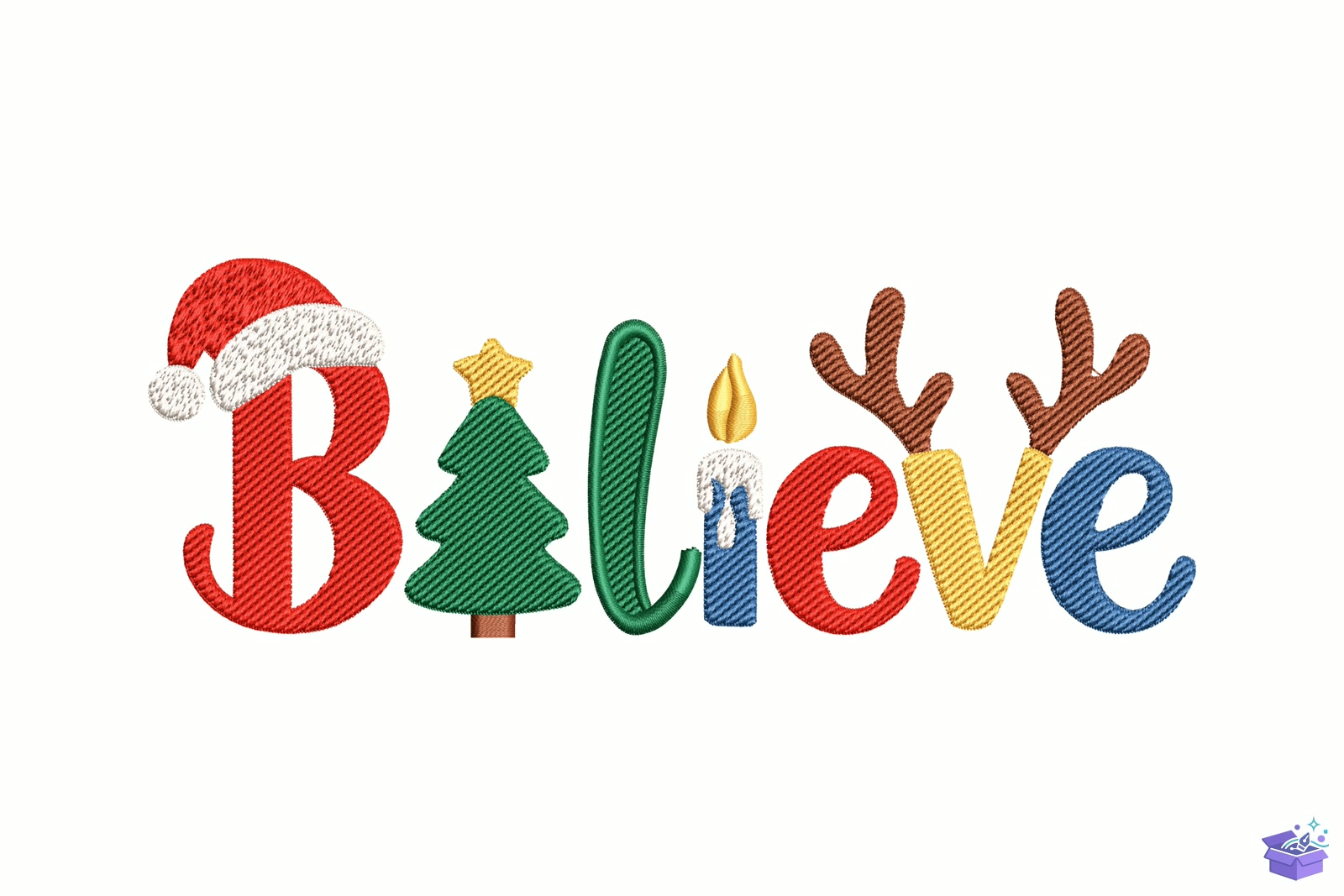 Believe Yılbaşı Alphabet - Makine Nakış Deseni (SVG, DXF, EPS, PNG) - detaylı önizleme 5