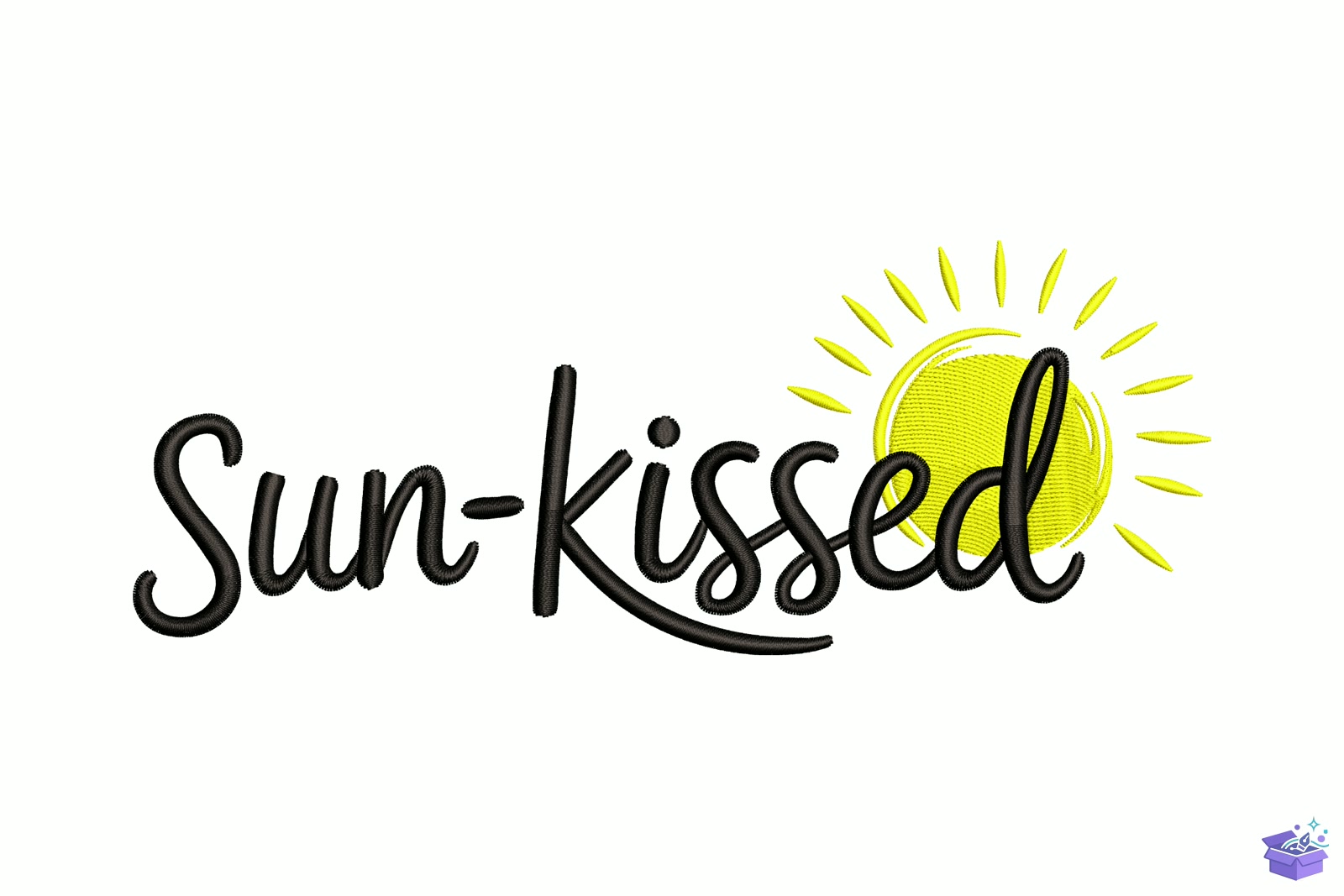 Sun Kissed Summer Script - Makine Nakış Deseni (SVG, DXF, EPS, PNG) - Nakış Desenleri İndir (DXF, SVG, EPS)