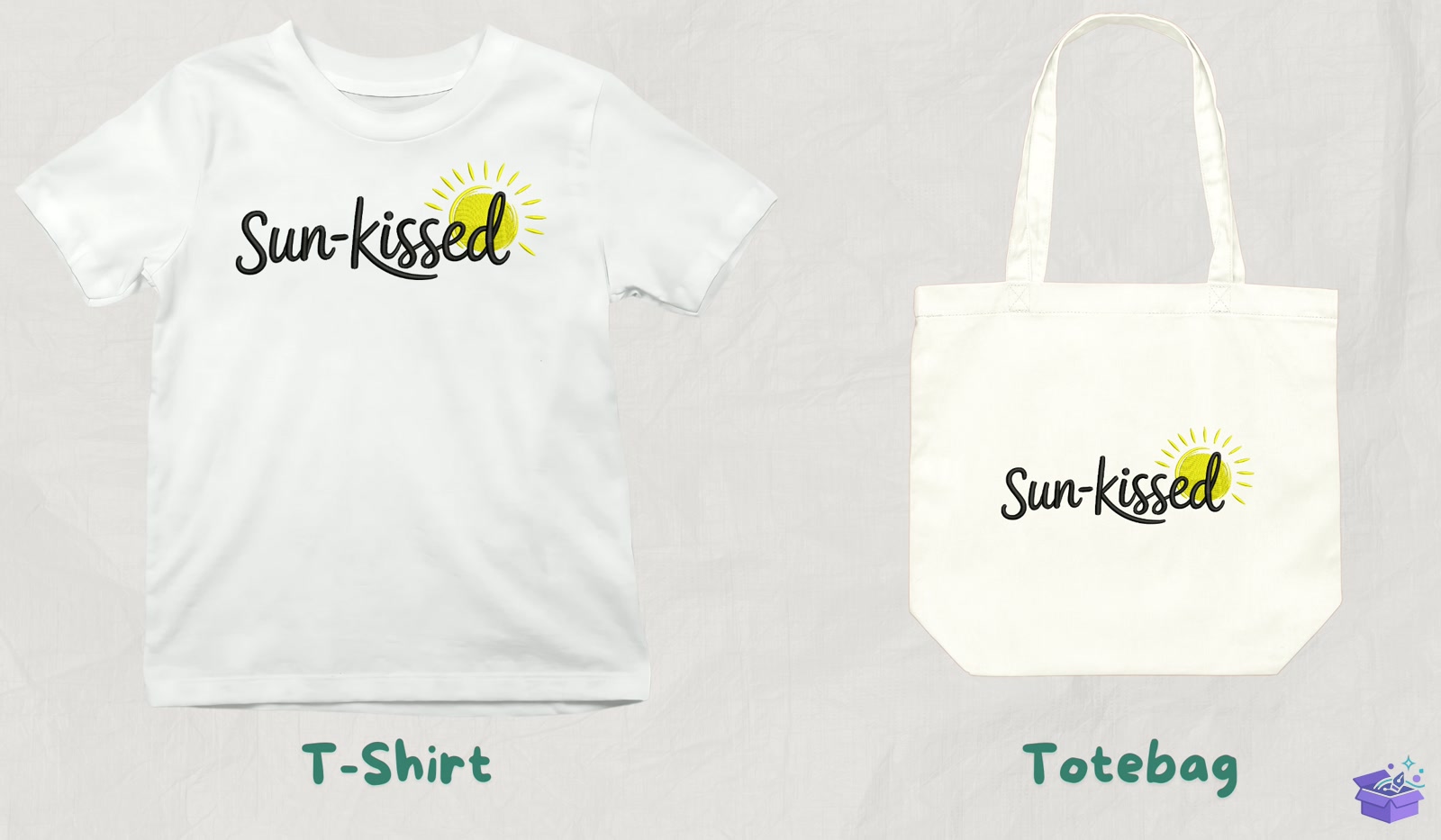 Sun Kissed Summer Script - Makine Nakış Deseni (SVG, DXF, EPS, PNG) - detaylı önizleme 3