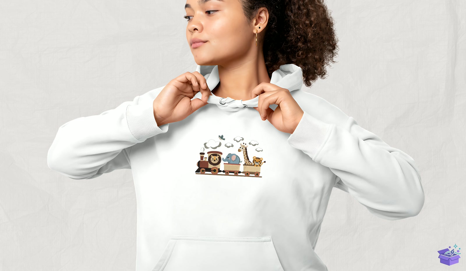 Adorable Safari Animal Train - Makine Nakış Deseni (SVG, DXF, EPS, PNG) - detaylı önizleme 4