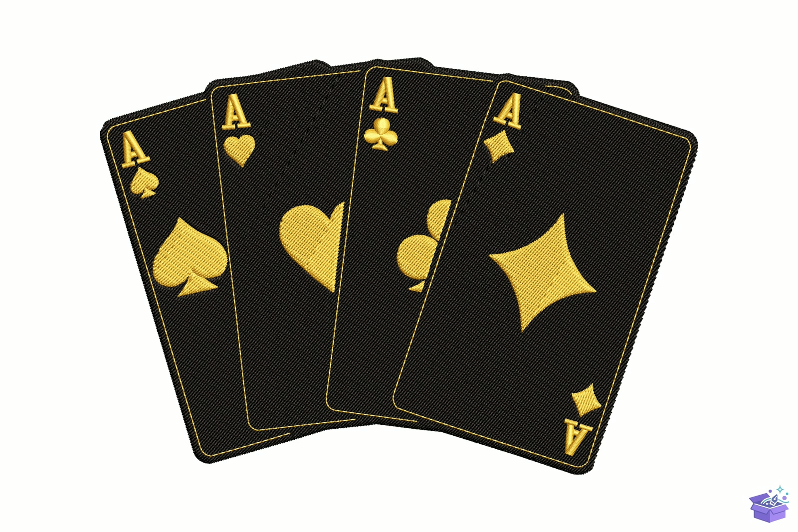 Ace Cards - Makine Nakış Deseni (SVG, DXF, EPS, PNG) - detaylı önizleme 5