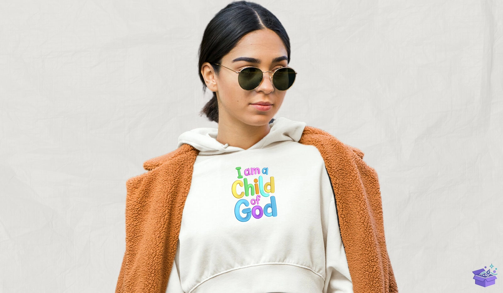 Vibrant "I Am a Child Of God" Script - Makine Nakış Deseni (SVG, DXF, EPS, PNG) - detaylı önizleme 2