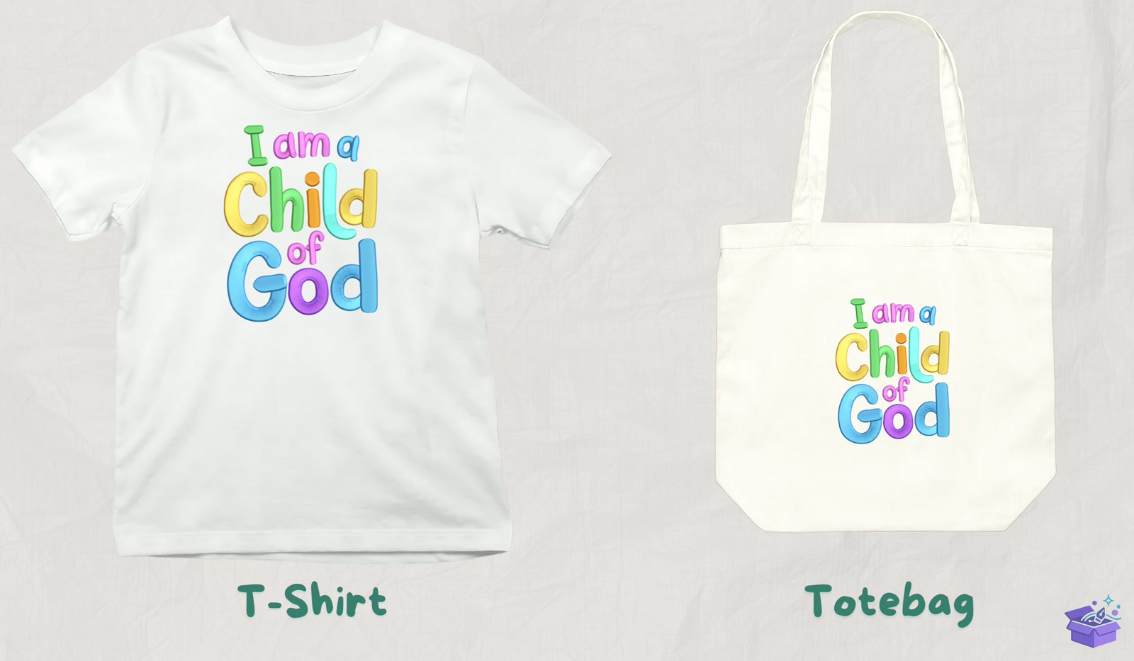 Vibrant "I Am a Child Of God" Script - Makine Nakış Deseni (SVG, DXF, EPS, PNG) - detaylı önizleme 3