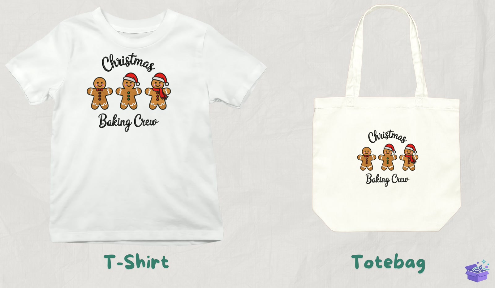 Gingerbread Trio - Makine Nakış Deseni (SVG, DXF, EPS, PNG) - detaylı önizleme 3