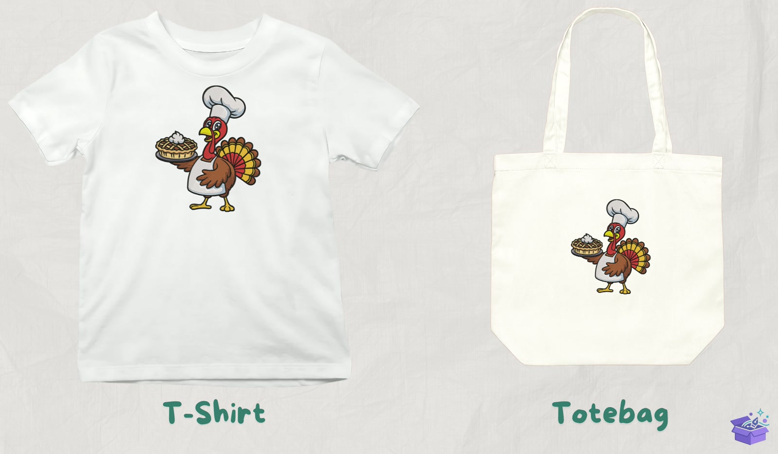 Thanksgiving Turkey Chef - Makine Nakış Deseni (SVG, DXF, EPS, PNG) - detaylı önizleme 3