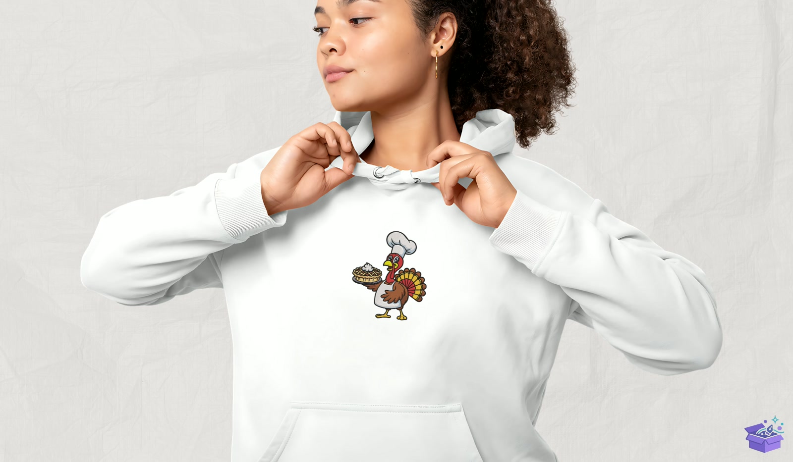 Thanksgiving Turkey Chef - Makine Nakış Deseni (SVG, DXF, EPS, PNG) - detaylı önizleme 4