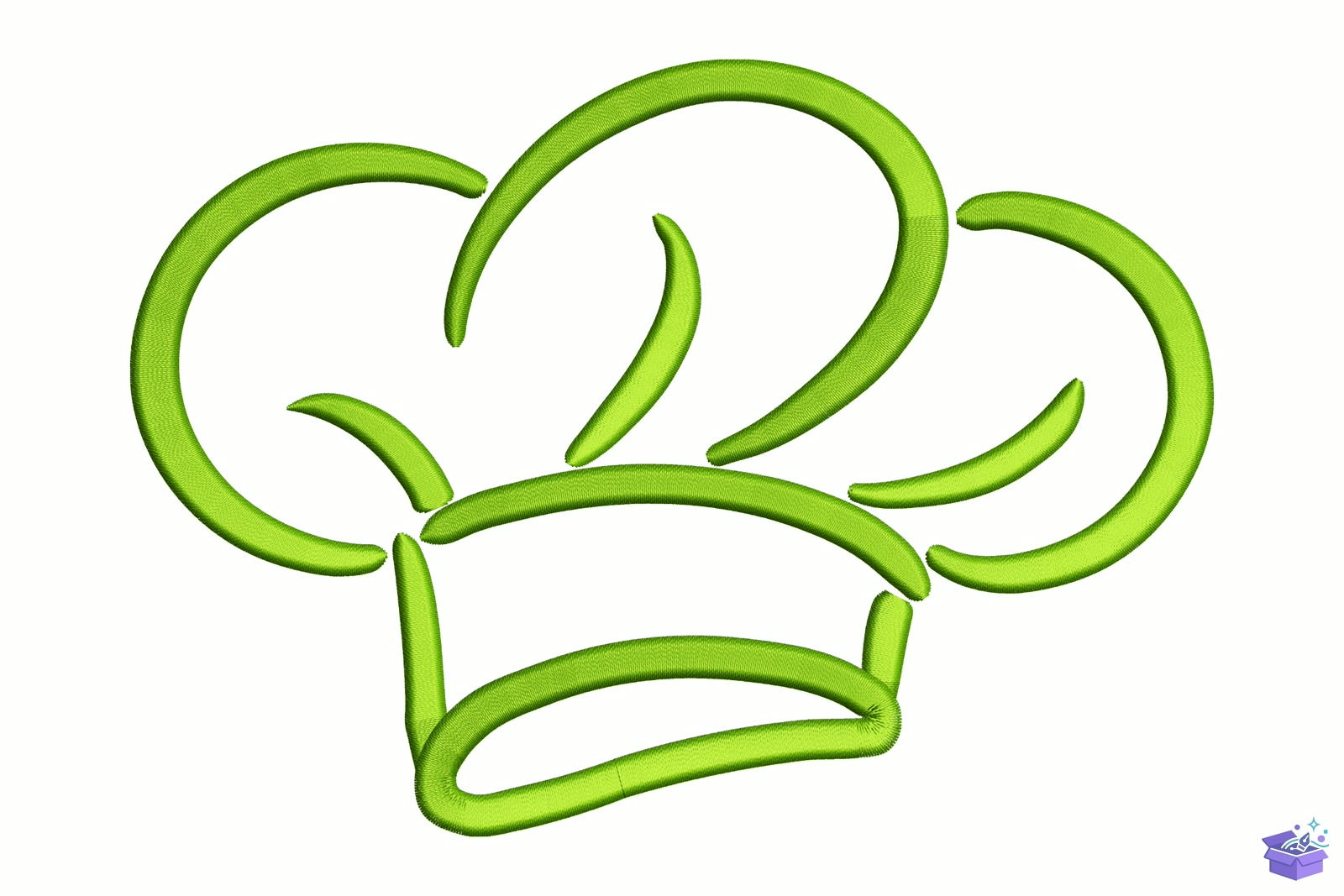 Chef Hat - Makine Nakış Deseni (SVG, DXF, EPS, PNG) - Nakış Desenleri İndir (DXF, SVG, EPS)