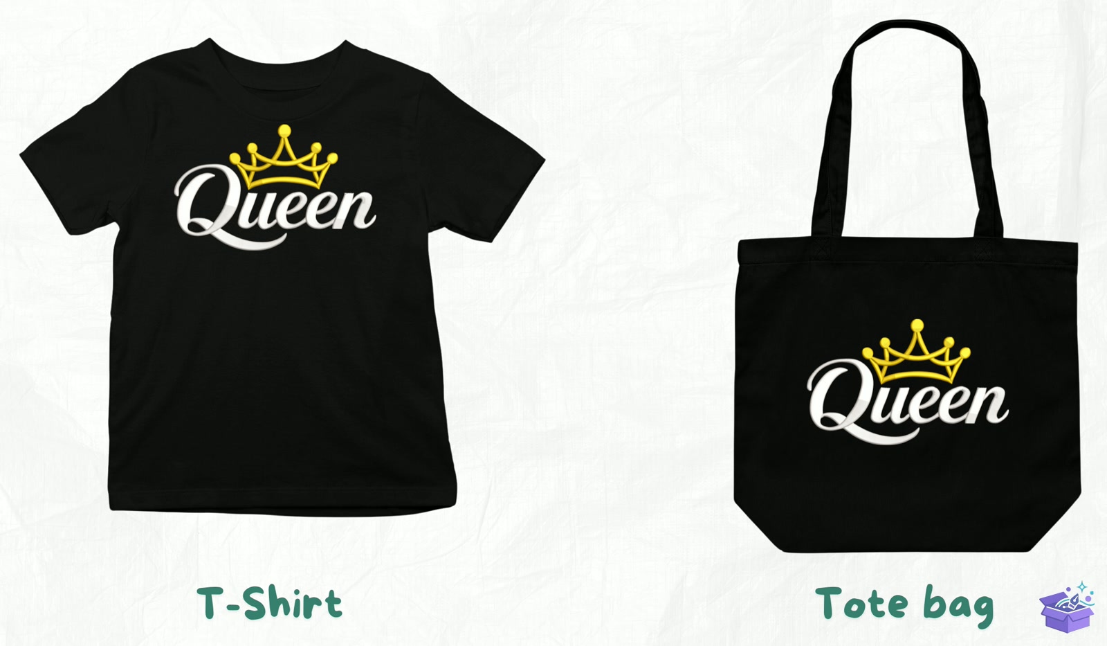 Queen Word - Makine Nakış Deseni (SVG, DXF, EPS, PNG) - detaylı önizleme 3