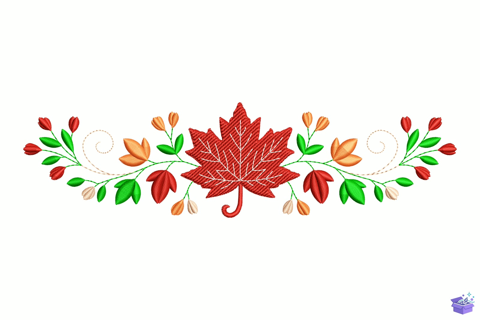 Maple Leaf - Makine Nakış Deseni (SVG, DXF, EPS, PNG) - Nakış Desenleri İndir (DXF, SVG, EPS)