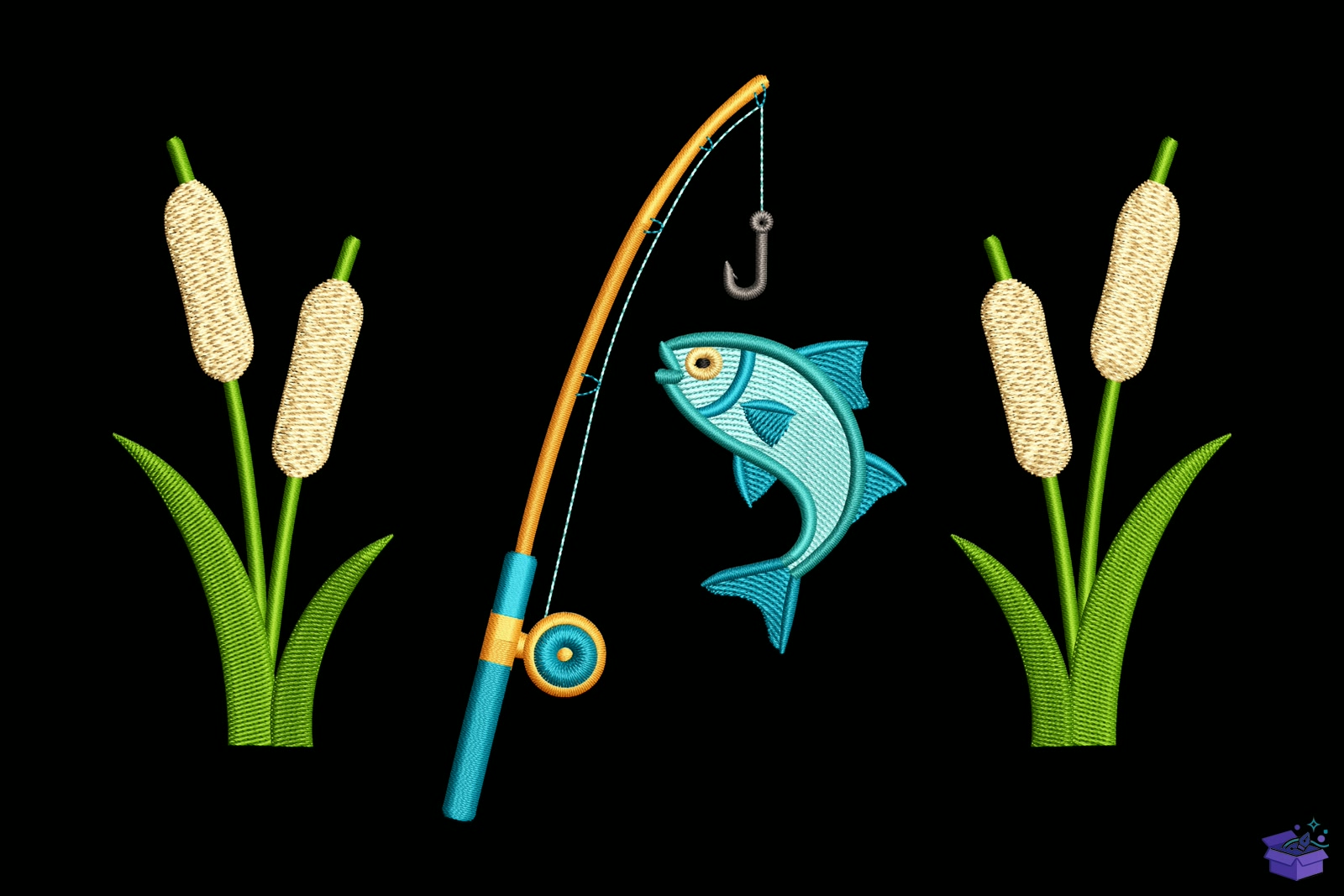 Bass Fishing - Makine Nakış Deseni (SVG, DXF, EPS, PNG) - detaylı önizleme 5