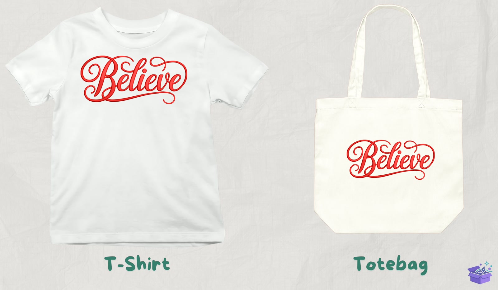 Yılbaşı Believe - Makine Nakış Deseni (SVG, DXF, EPS, PNG) - detaylı önizleme 3