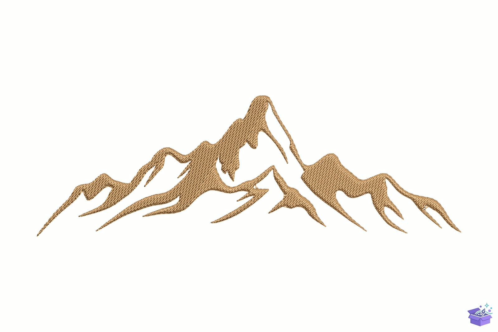 Mountain Outline - Makine Nakış Deseni (SVG, DXF, EPS, PNG) - Nakış Desenleri İndir (DXF, SVG, AI)