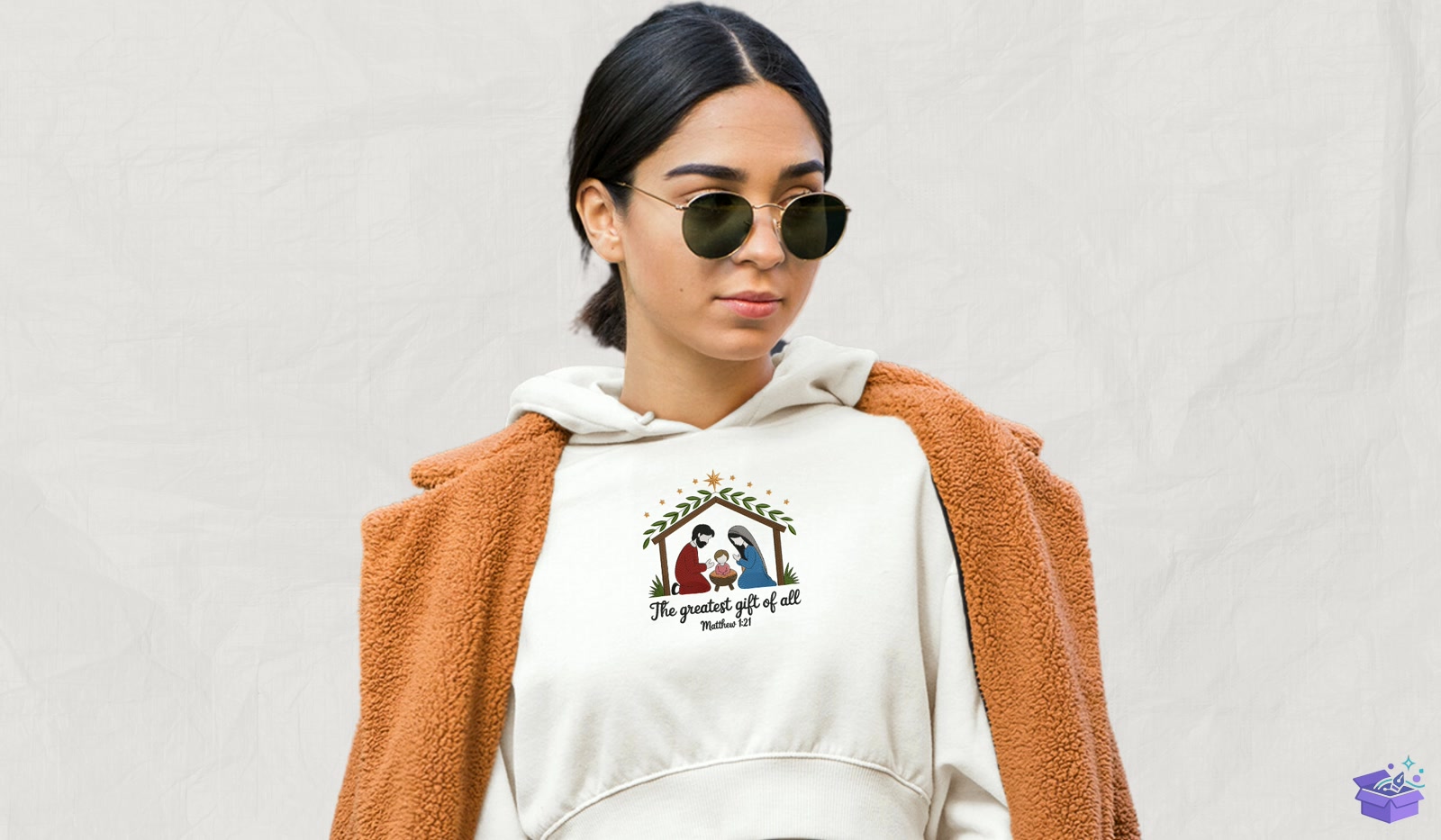 Yılbaşı Nativity - Makine Nakış Deseni (SVG, DXF, EPS, PNG) - detaylı önizleme 2
