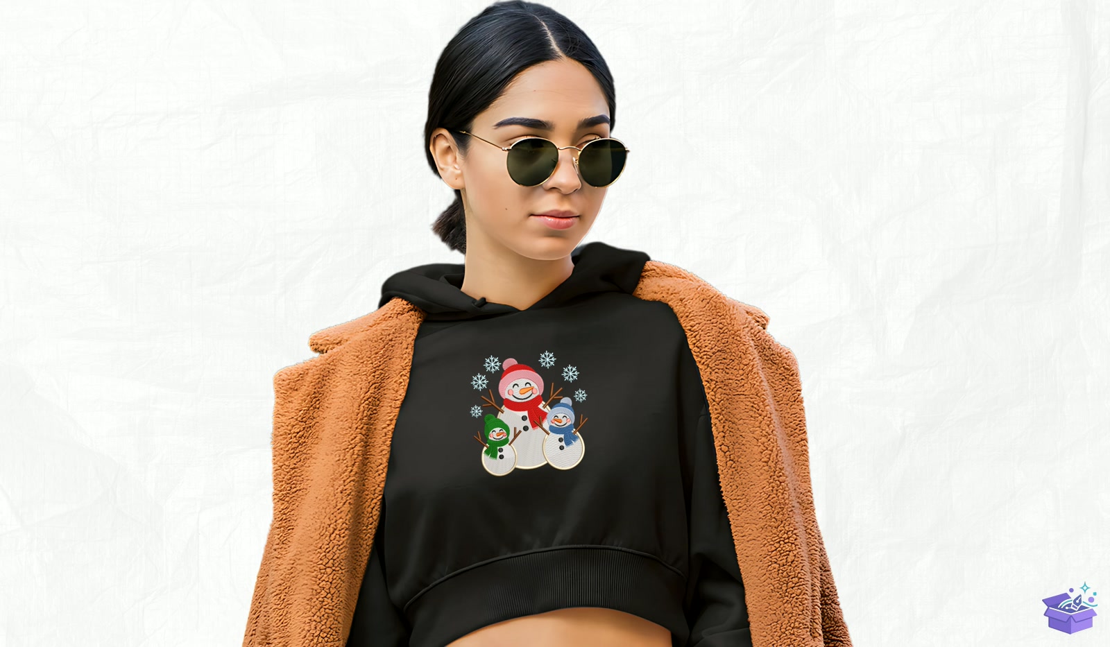 Snowman Trio Family - Makine Nakış Deseni (SVG, DXF, EPS, PNG) - detaylı önizleme 2
