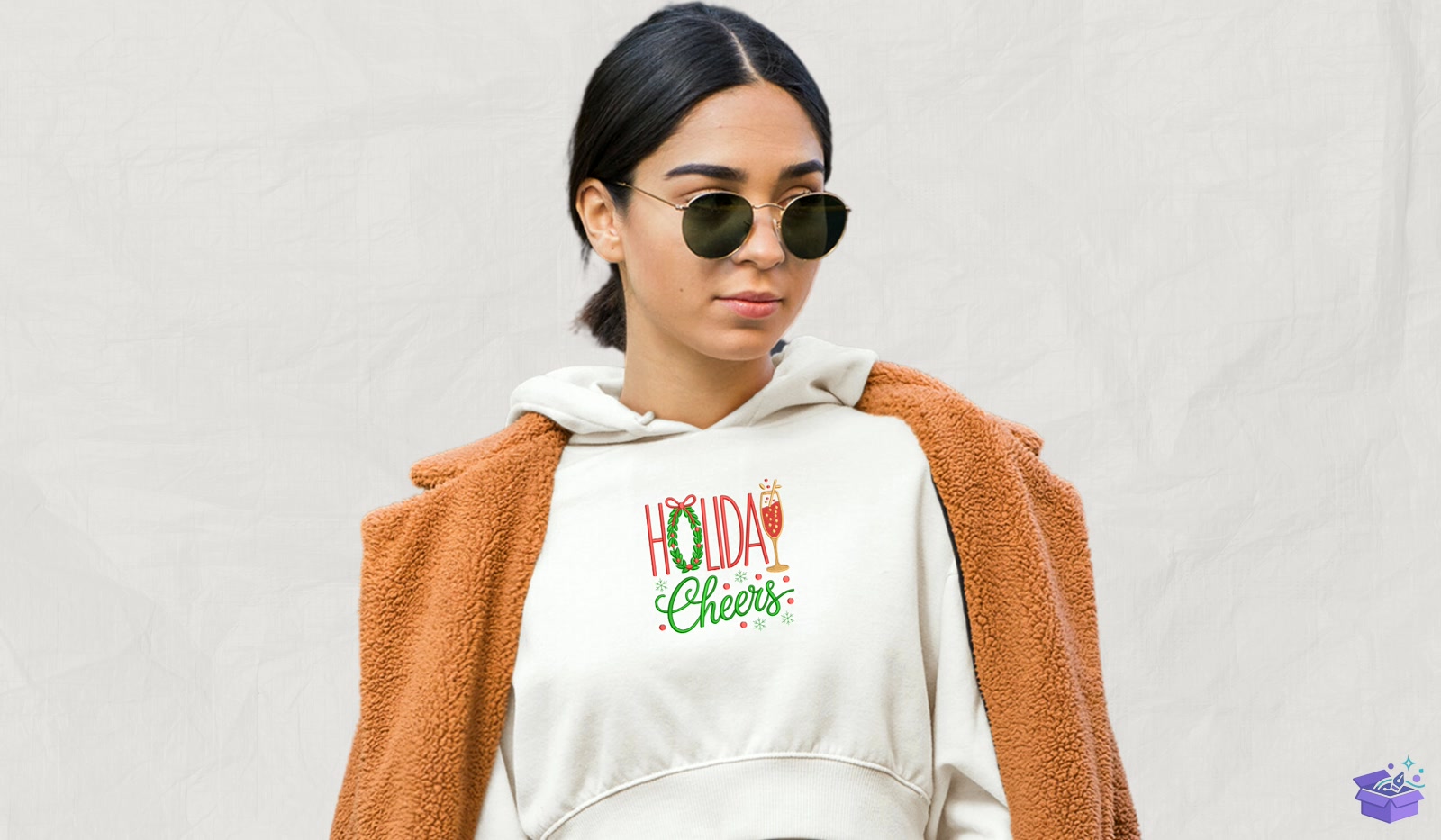 Holiday Cheers - Makine Nakış Deseni (SVG, DXF, EPS, PNG) - detaylı önizleme 2