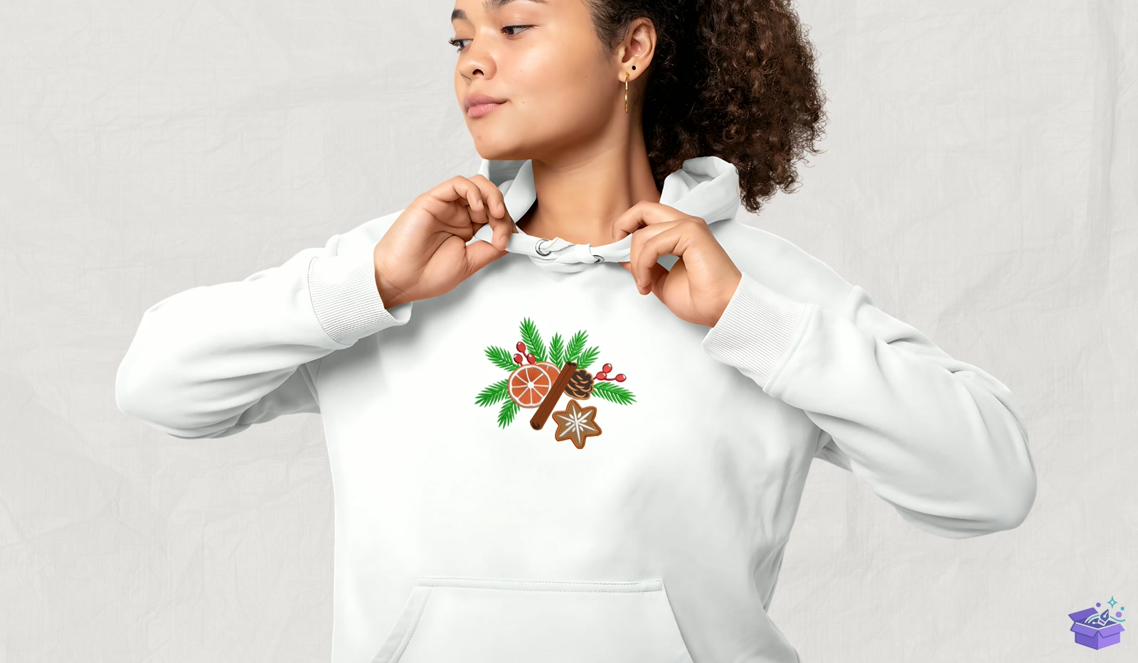 Yılbaşı Greenery - Makine Nakış Deseni (SVG, DXF, EPS, PNG) - detaylı önizleme 4