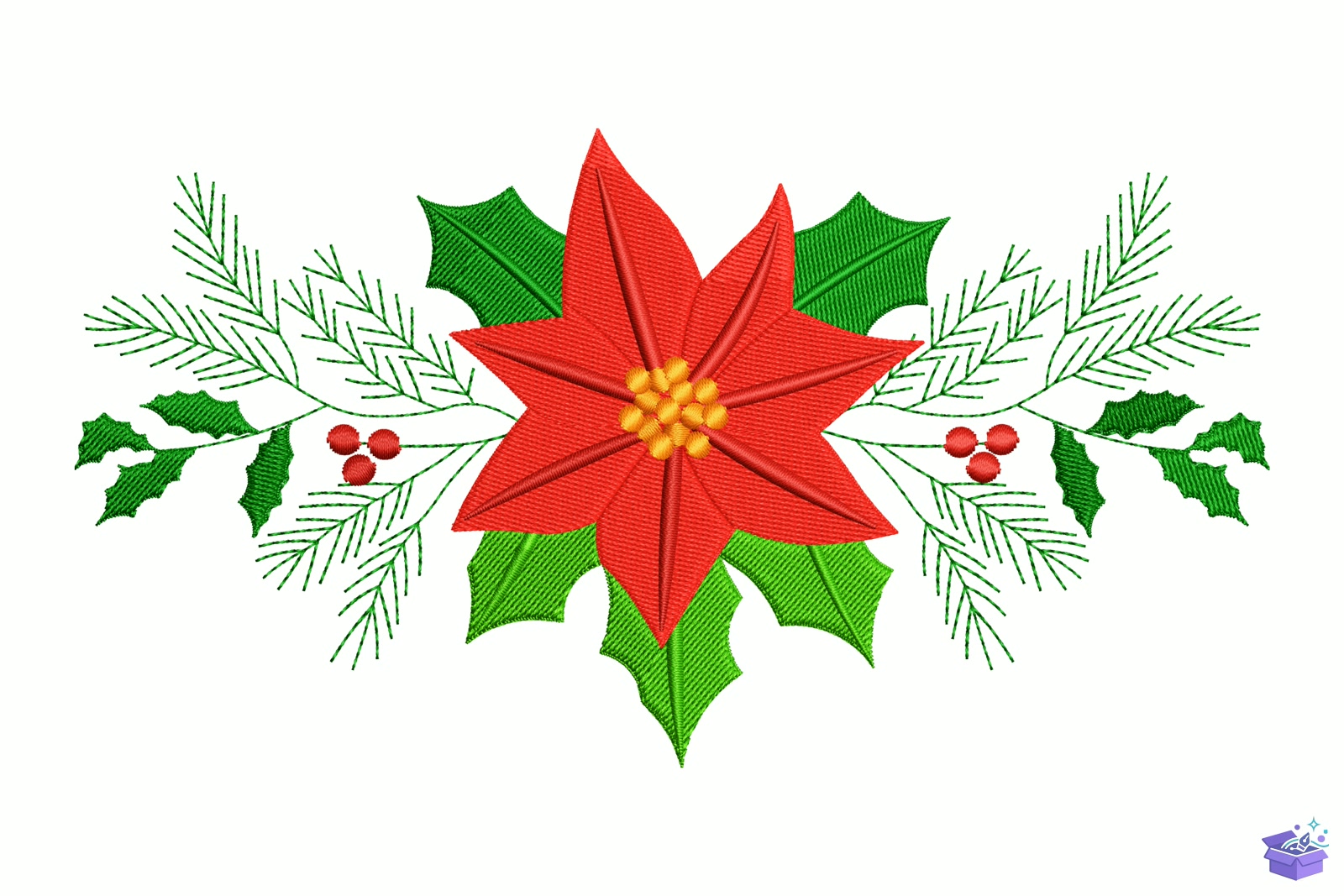Winter Floral - Makine Nakış Deseni (SVG, DXF, EPS, PNG) - Nakış Desenleri İndir (DXF, SVG, EPS)