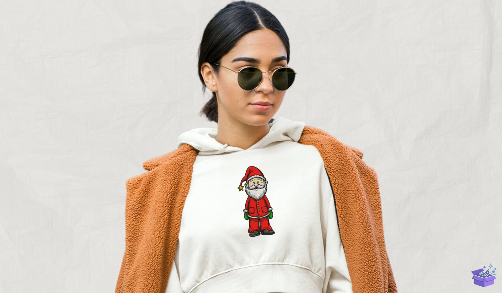Yılbaşı Santa - Makine Nakış Deseni (SVG, DXF, EPS, PNG) - detaylı önizleme 2