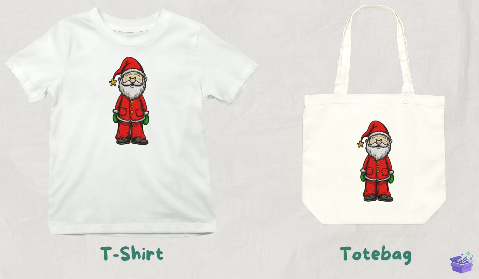 Yılbaşı Santa - Makine Nakış Deseni (SVG, DXF, EPS, PNG) - detaylı önizleme 3