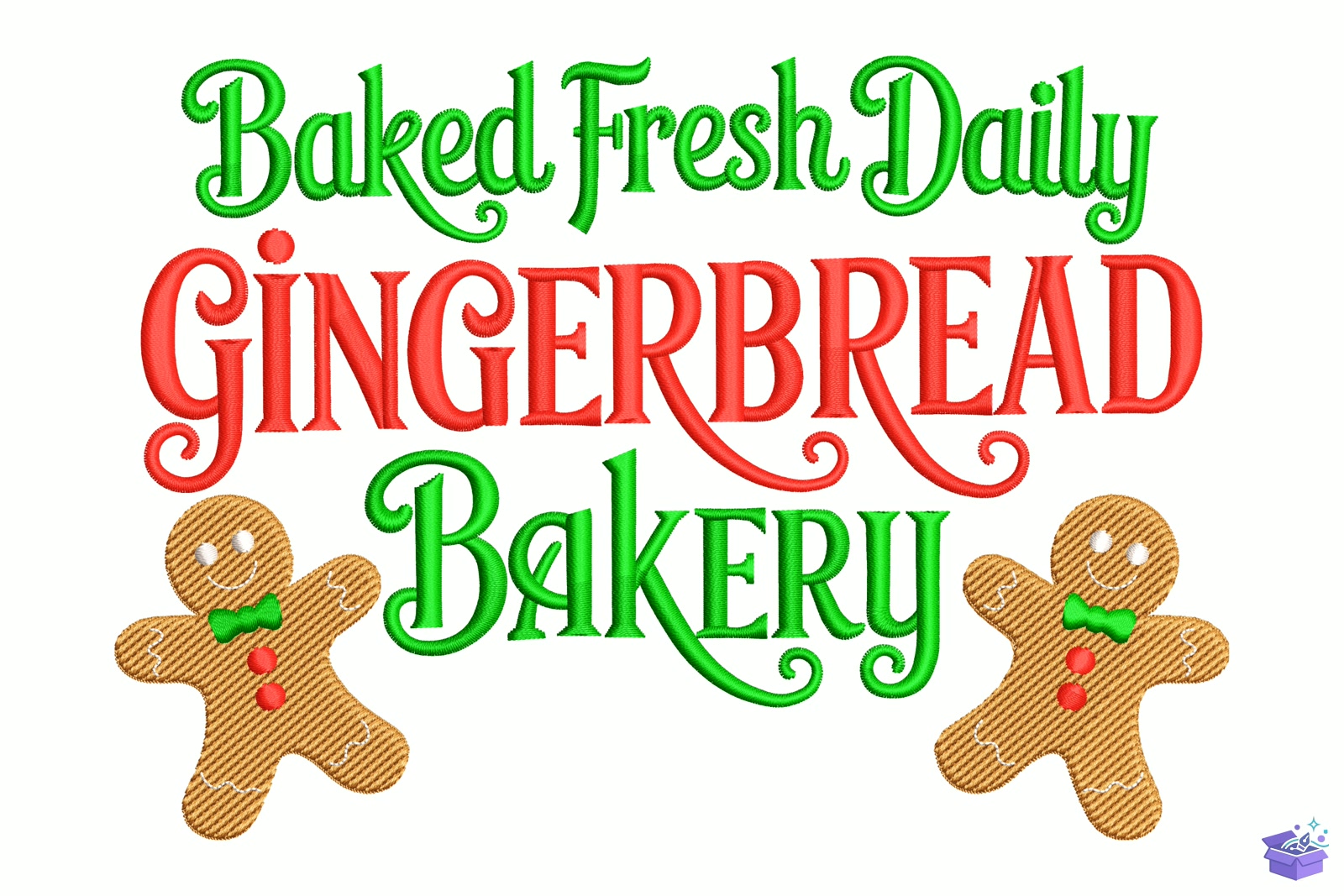 Gingerbread Bakery - Makine Nakış Deseni (SVG, DXF, EPS, PNG) - Nakış Desenleri İndir (DXF, SVG, AI)