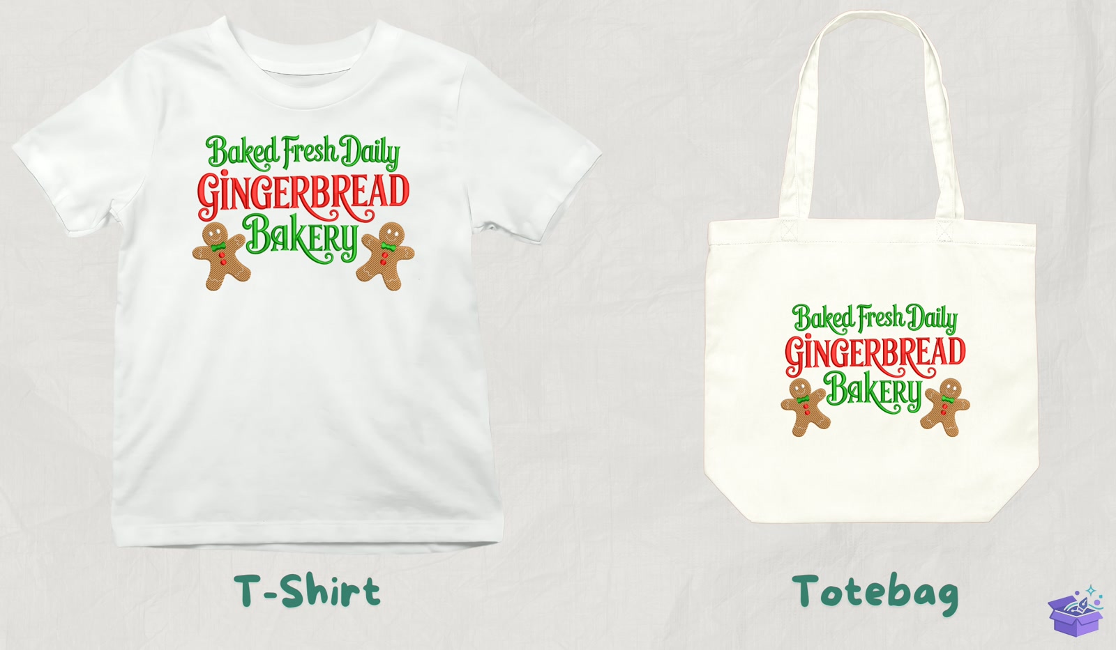 Gingerbread Bakery - Makine Nakış Deseni (SVG, DXF, EPS, PNG) - detaylı önizleme 3