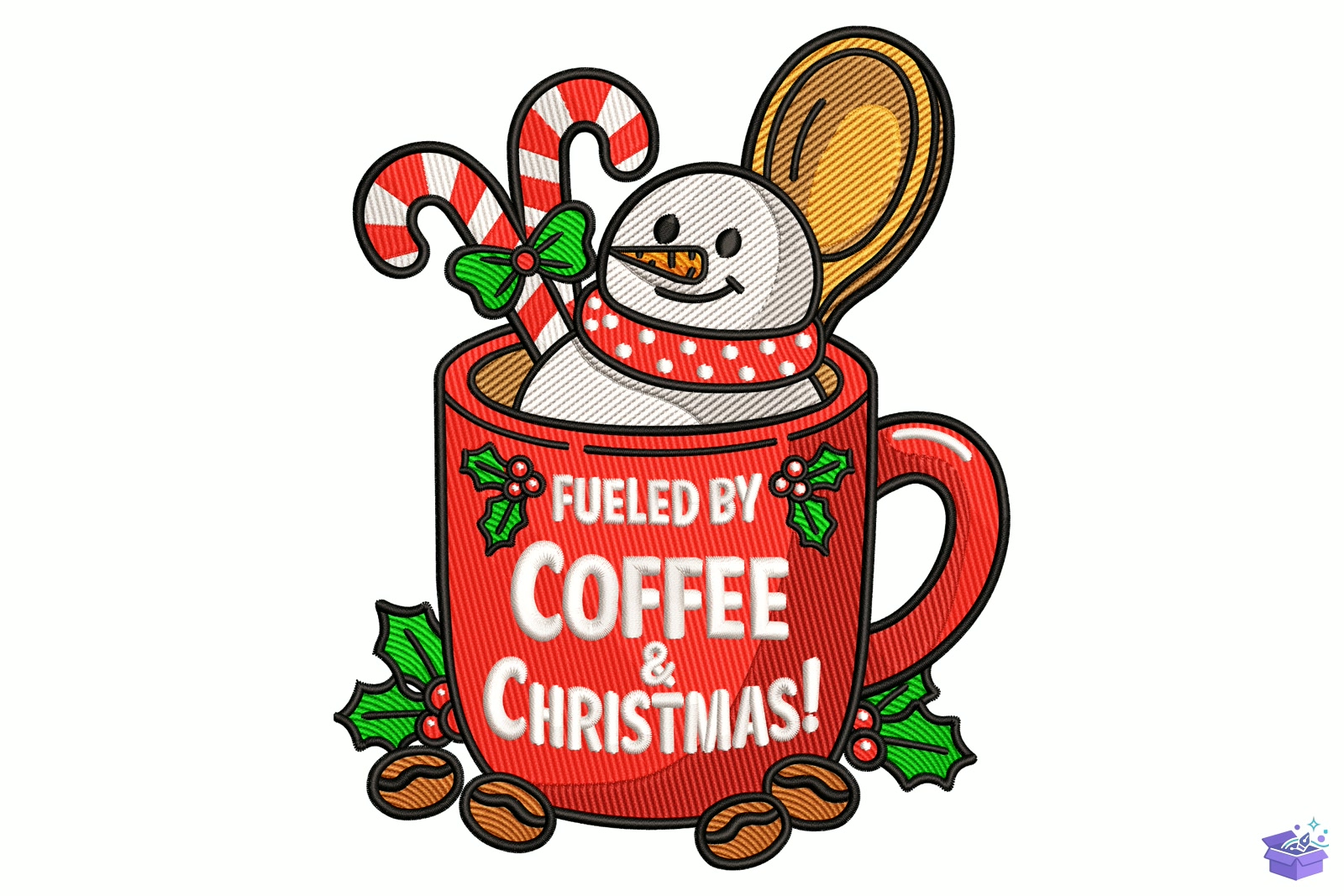 Yılbaşı Cocoa - Makine Nakış Deseni (SVG, DXF, EPS, PNG) - detaylı önizleme 5