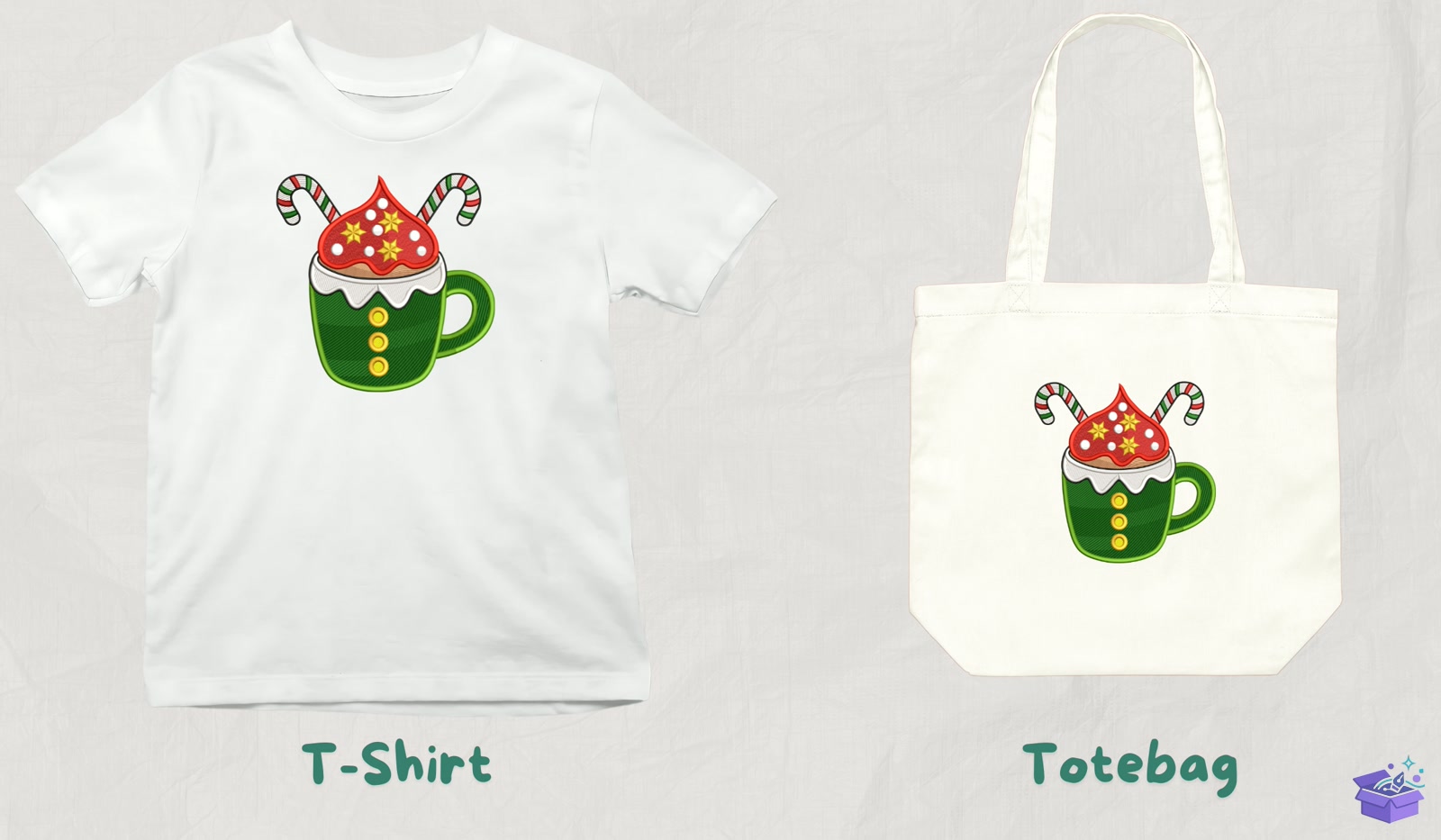 Yılbaşı Mug - Makine Nakış Deseni (SVG, DXF, EPS, PNG) - detaylı önizleme 3