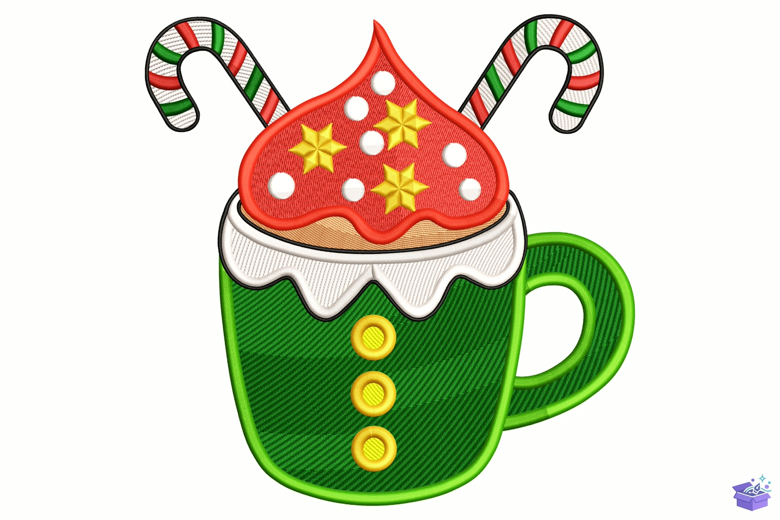 Yılbaşı Mug - Makine Nakış Deseni (SVG, DXF, EPS, PNG) - detaylı önizleme 5