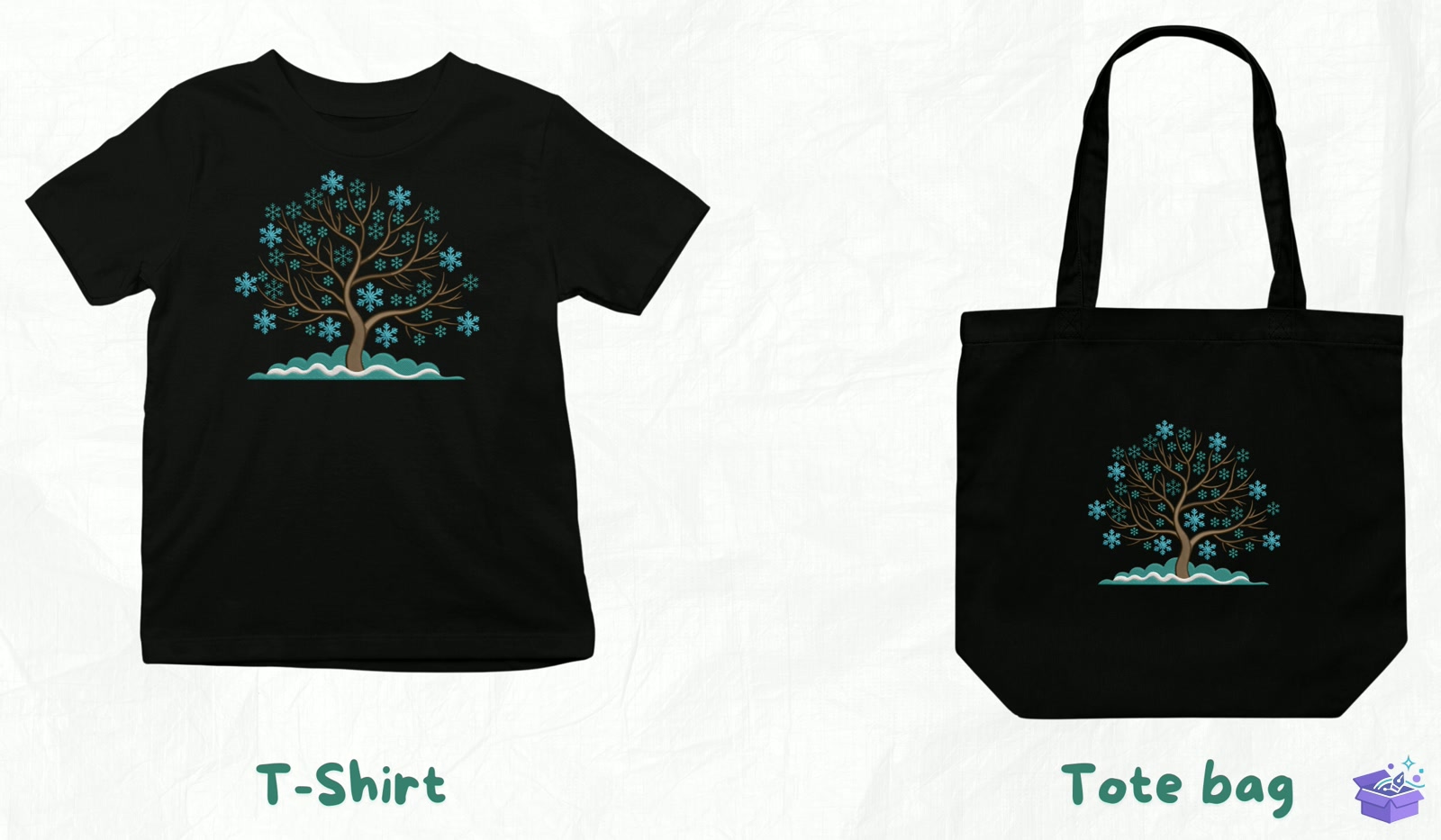 Blue Snowflakes Ağaç - Makine Nakış Deseni (SVG, DXF, EPS, PNG) - detaylı önizleme 3