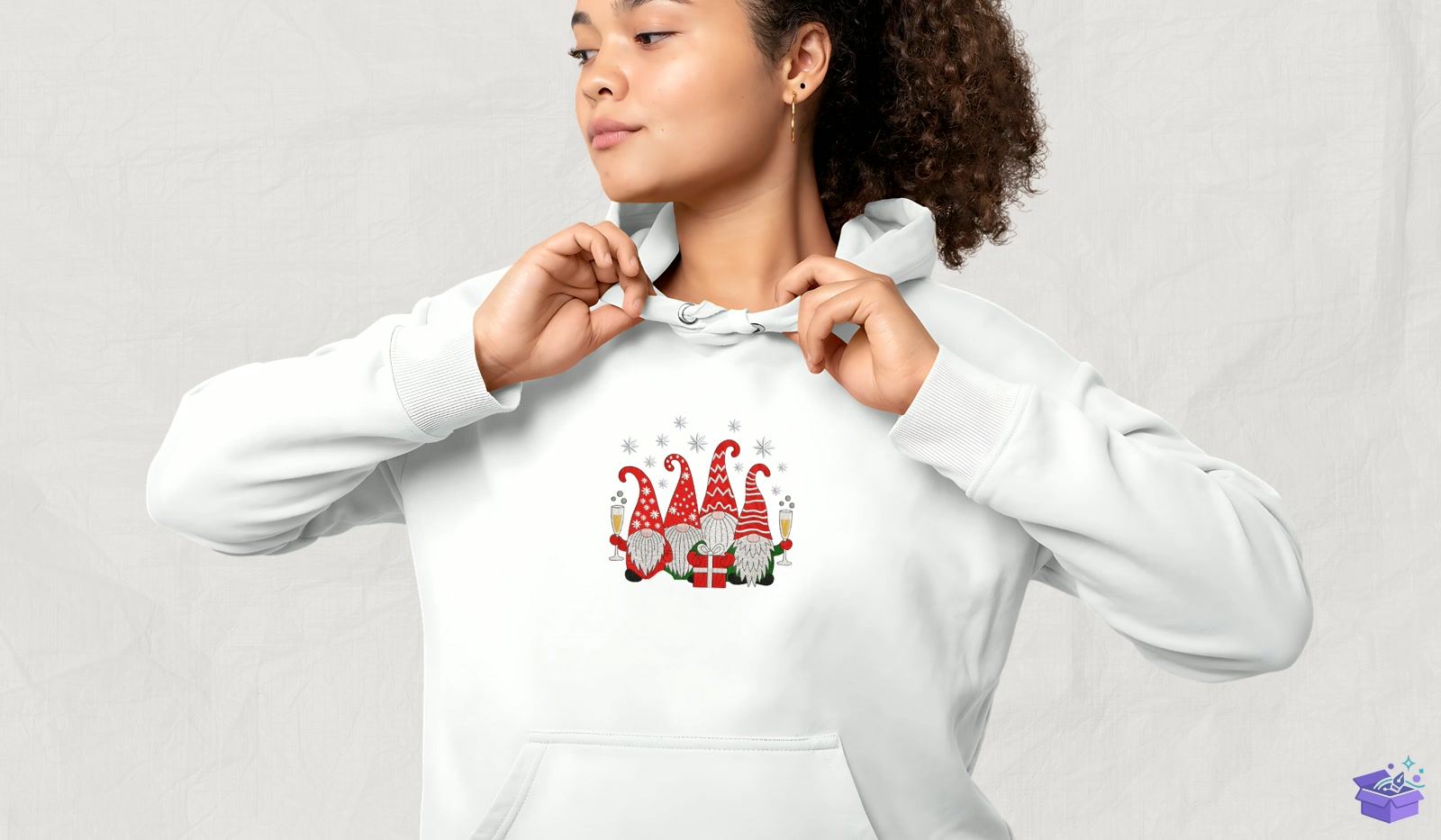Santa Gnome - Makine Nakış Deseni (SVG, DXF, EPS, PNG) - detaylı önizleme 4