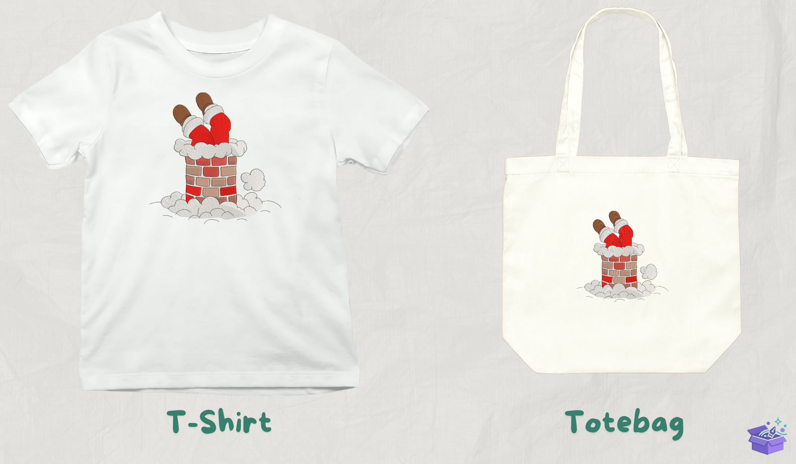 Santa Legs - Makine Nakış Deseni (SVG, DXF, EPS, PNG) - detaylı önizleme 3