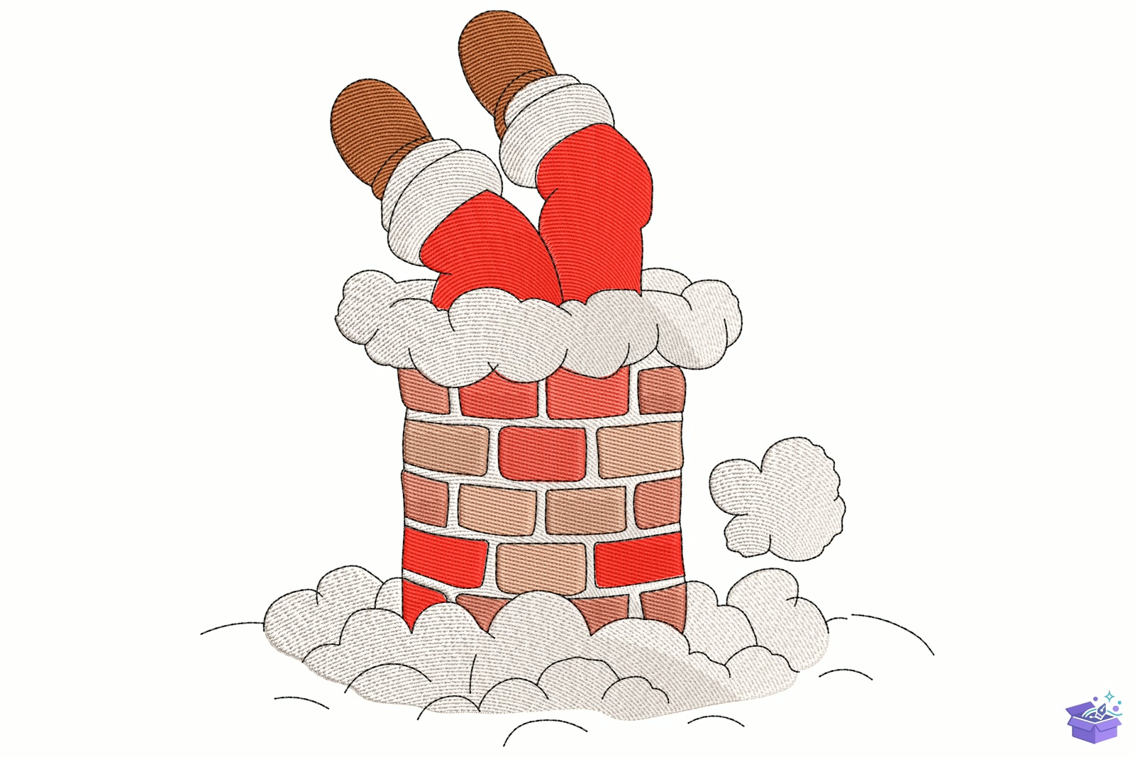 Santa Legs - Makine Nakış Deseni (SVG, DXF, EPS, PNG) - detaylı önizleme 5