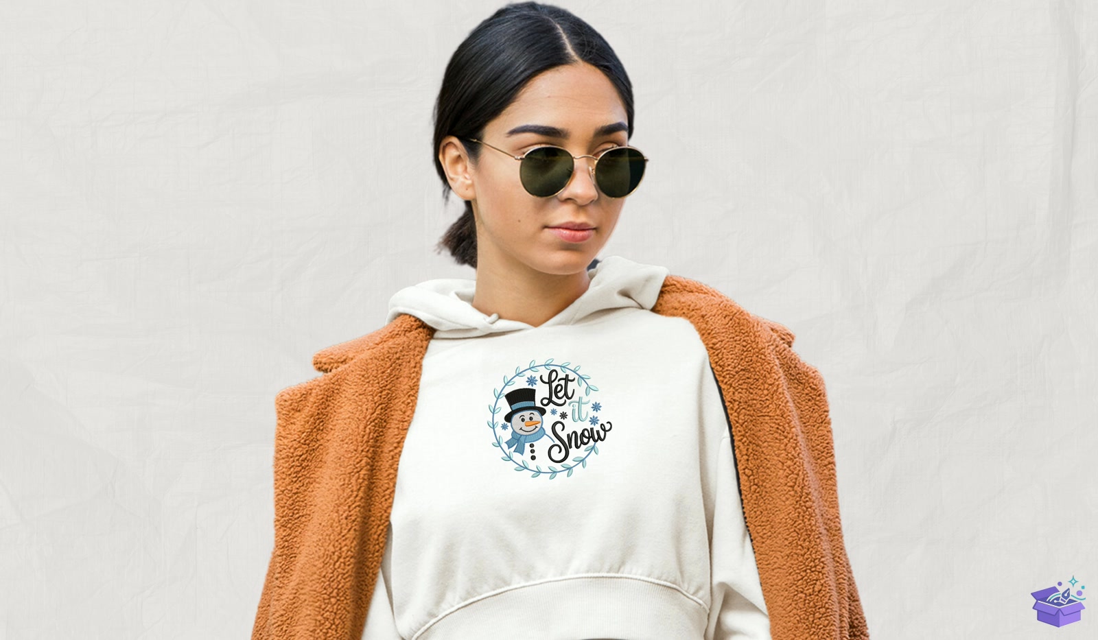 Let It Snow - Makine Nakış Deseni (SVG, DXF, EPS, PNG) - detaylı önizleme 2