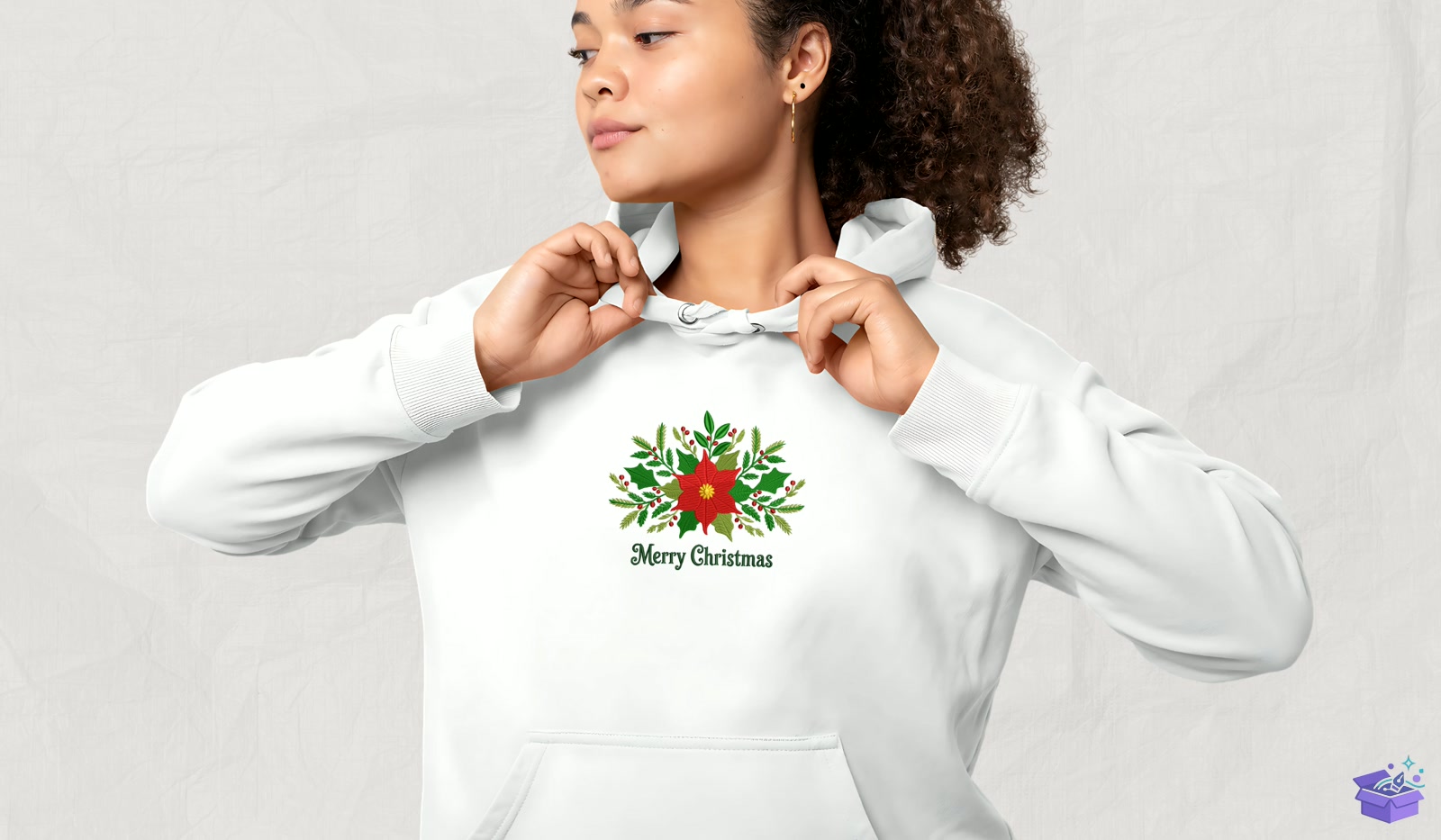 Yılbaşı Floral - Makine Nakış Deseni (SVG, DXF, EPS, PNG) - detaylı önizleme 4