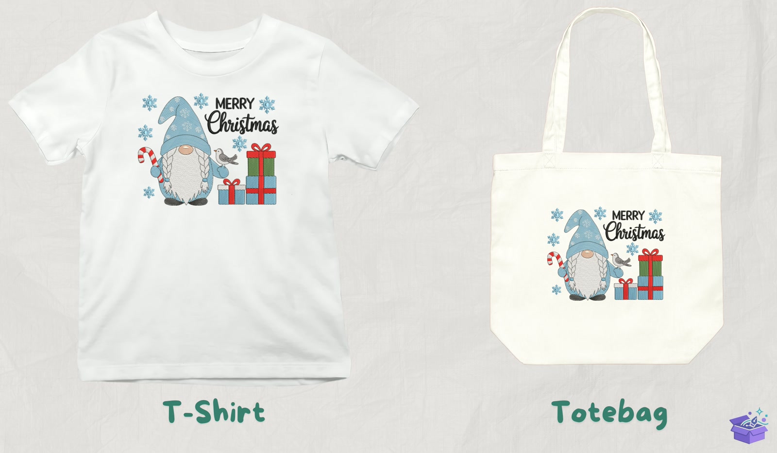 Yılbaşı Gnome - Makine Nakış Deseni (SVG, DXF, EPS, PNG) - detaylı önizleme 3