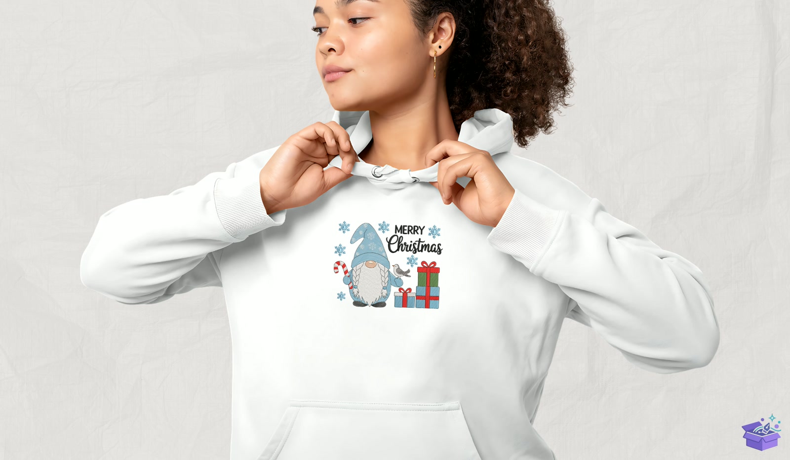 Yılbaşı Gnome - Makine Nakış Deseni (SVG, DXF, EPS, PNG) - detaylı önizleme 4