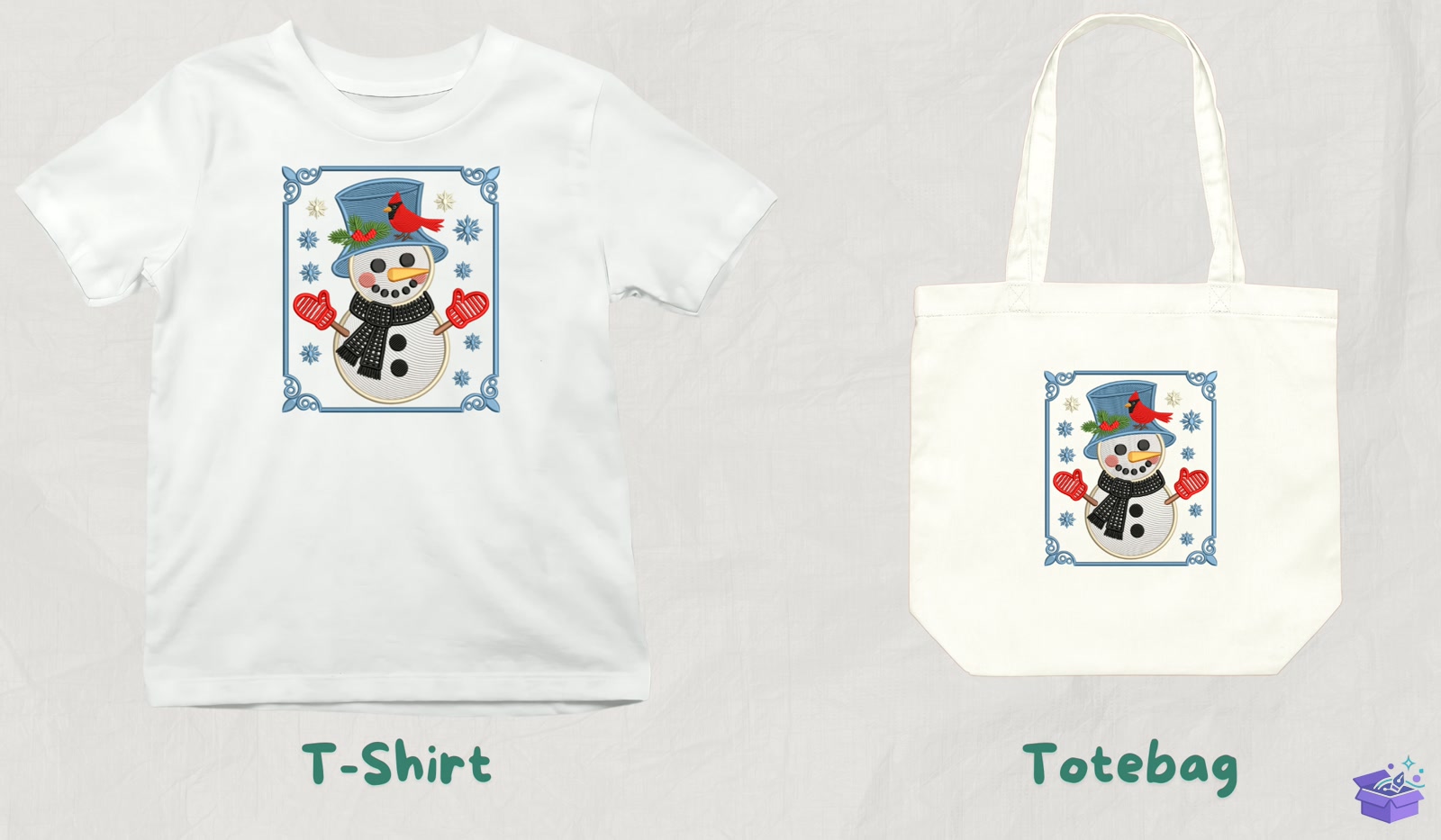 Snowman Character - Makine Nakış Deseni (SVG, DXF, EPS, PNG) - detaylı önizleme 3