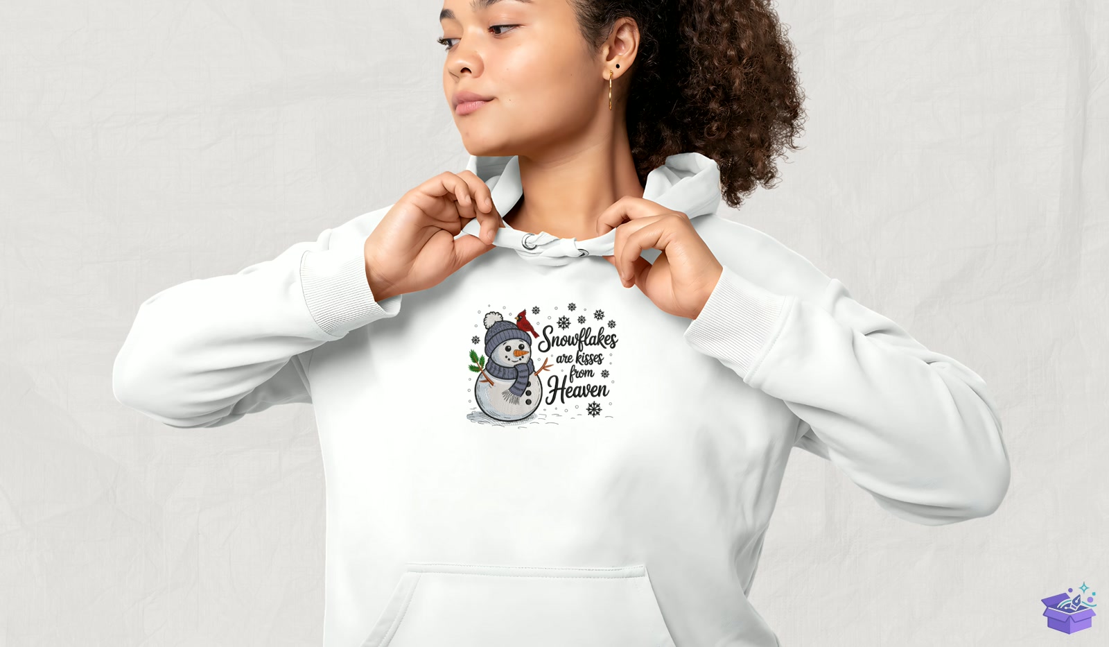 Snowflakes Quote - Makine Nakış Deseni (SVG, DXF, EPS, PNG) - detaylı önizleme 4
