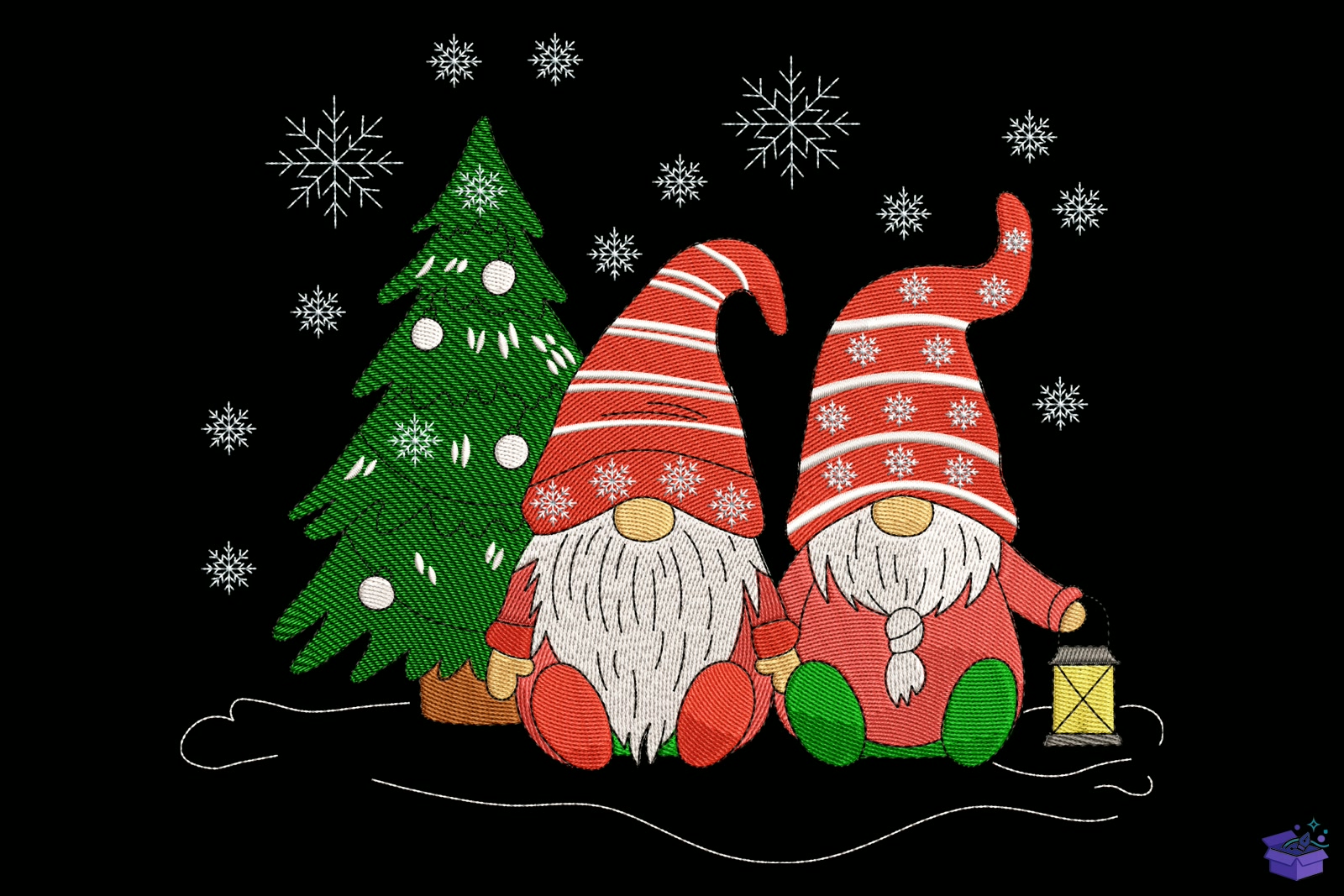 Nordic Gnome - Makine Nakış Deseni (SVG, DXF, EPS, PNG) - detaylı önizleme 5