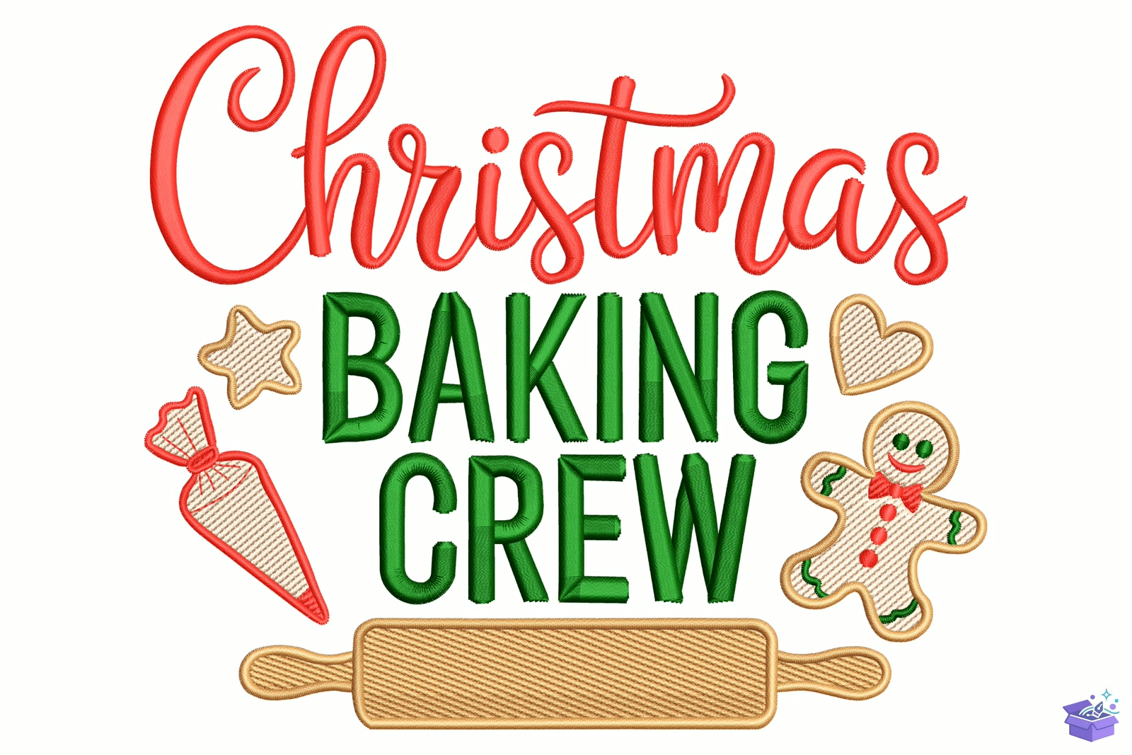 Yılbaşı Baking - Makine Nakış Deseni (SVG, DXF, EPS, PNG) - detaylı önizleme 5
