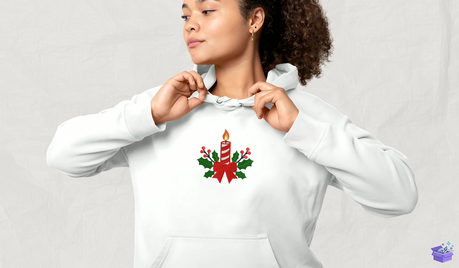 Yılbaşı Candle - Makine Nakış Deseni (SVG, DXF, EPS, PNG) - detaylı önizleme 4