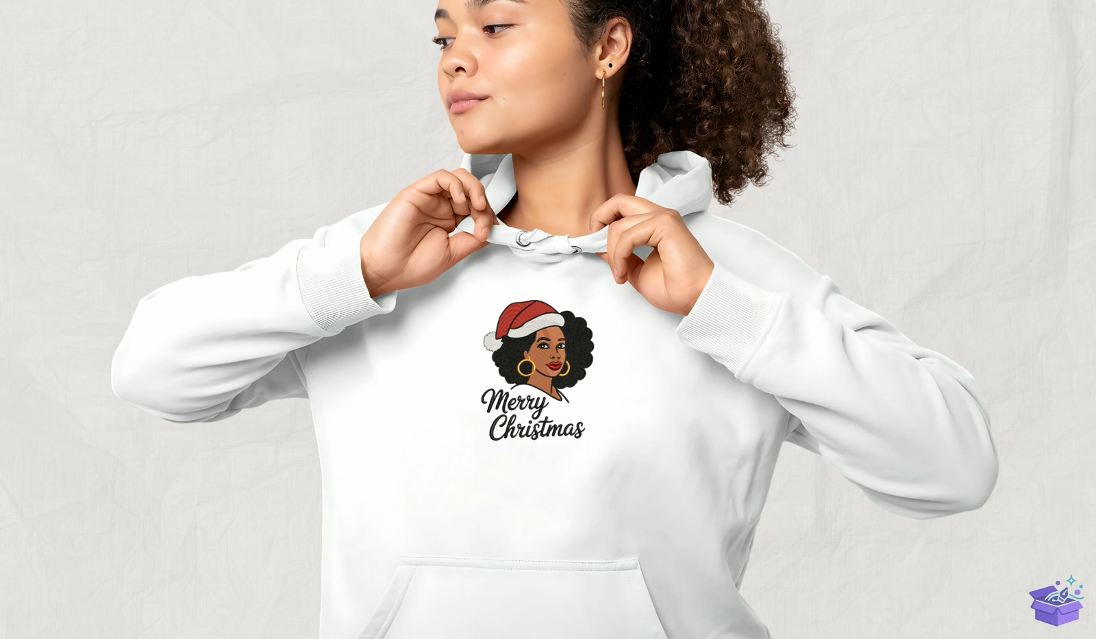Yılbaşı Black Woman - Makine Nakış Deseni (SVG, DXF, EPS, PNG) - detaylı önizleme 4