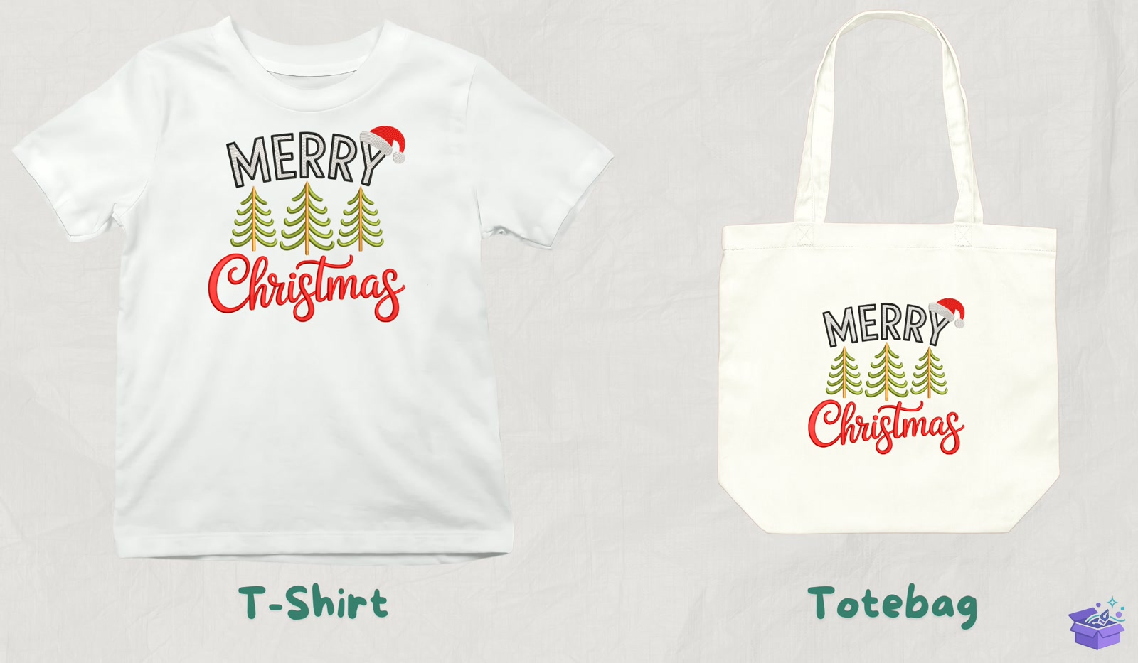Yılbaşı Trees - Makine Nakış Deseni (SVG, DXF, EPS, PNG) - detaylı önizleme 3