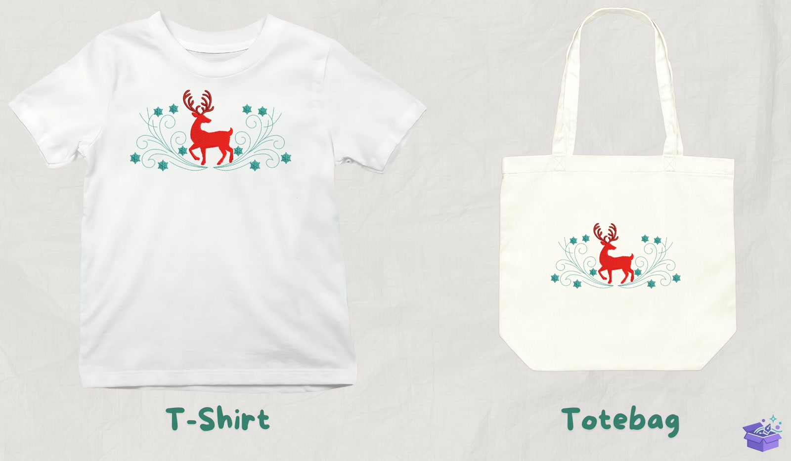 Ren Geyiği Silhouette - Makine Nakış Deseni (SVG, DXF, EPS, PNG) - detaylı önizleme 3