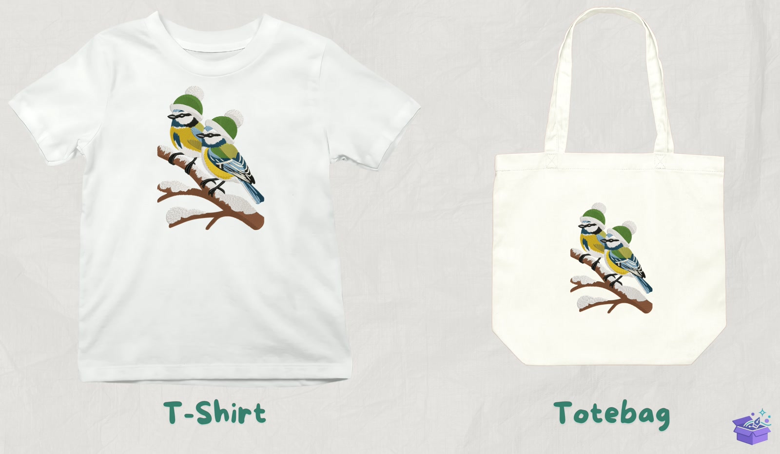 Winter Kuş Figürü - Makine Nakış Deseni (SVG, DXF, EPS, PNG) - detaylı önizleme 3