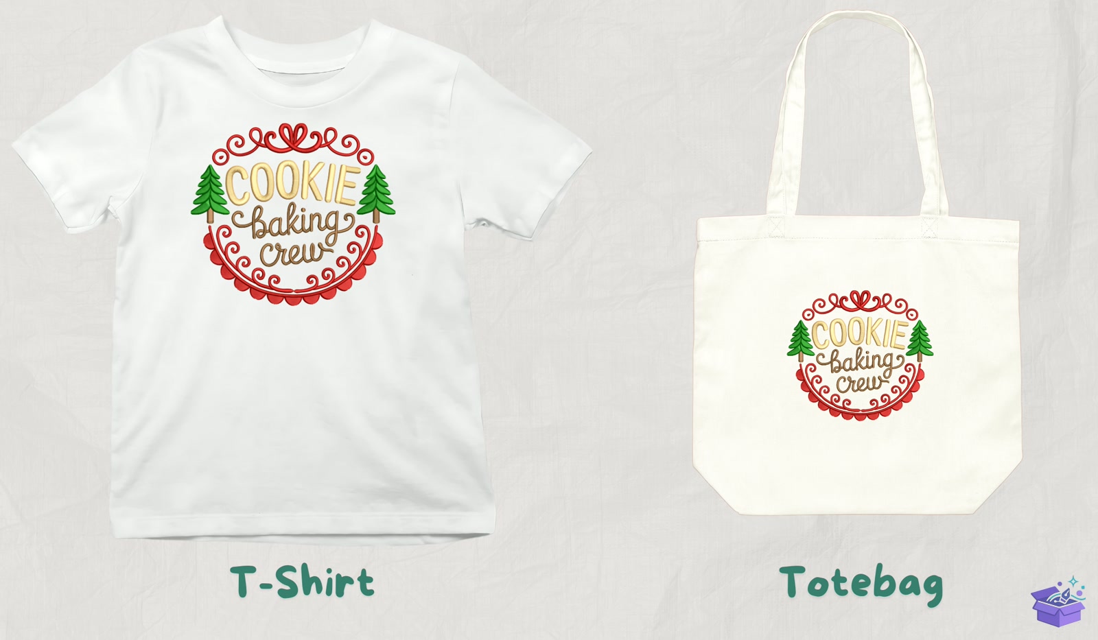 Cookie Baking Crew - Makine Nakış Deseni (SVG, DXF, EPS, PNG) - detaylı önizleme 3