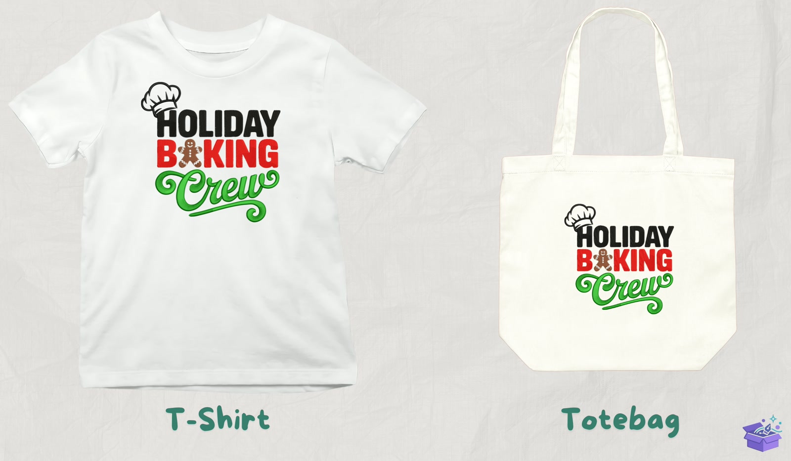 Holiday Baking Crew - Makine Nakış Deseni (SVG, DXF, EPS, PNG) - detaylı önizleme 3