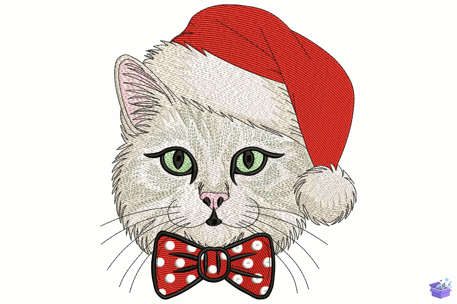 Kitty Yılbaşı - Makine Nakış Deseni (SVG, DXF, EPS, PNG) - Nakış Desenleri İndir (DXF, SVG, EPS)